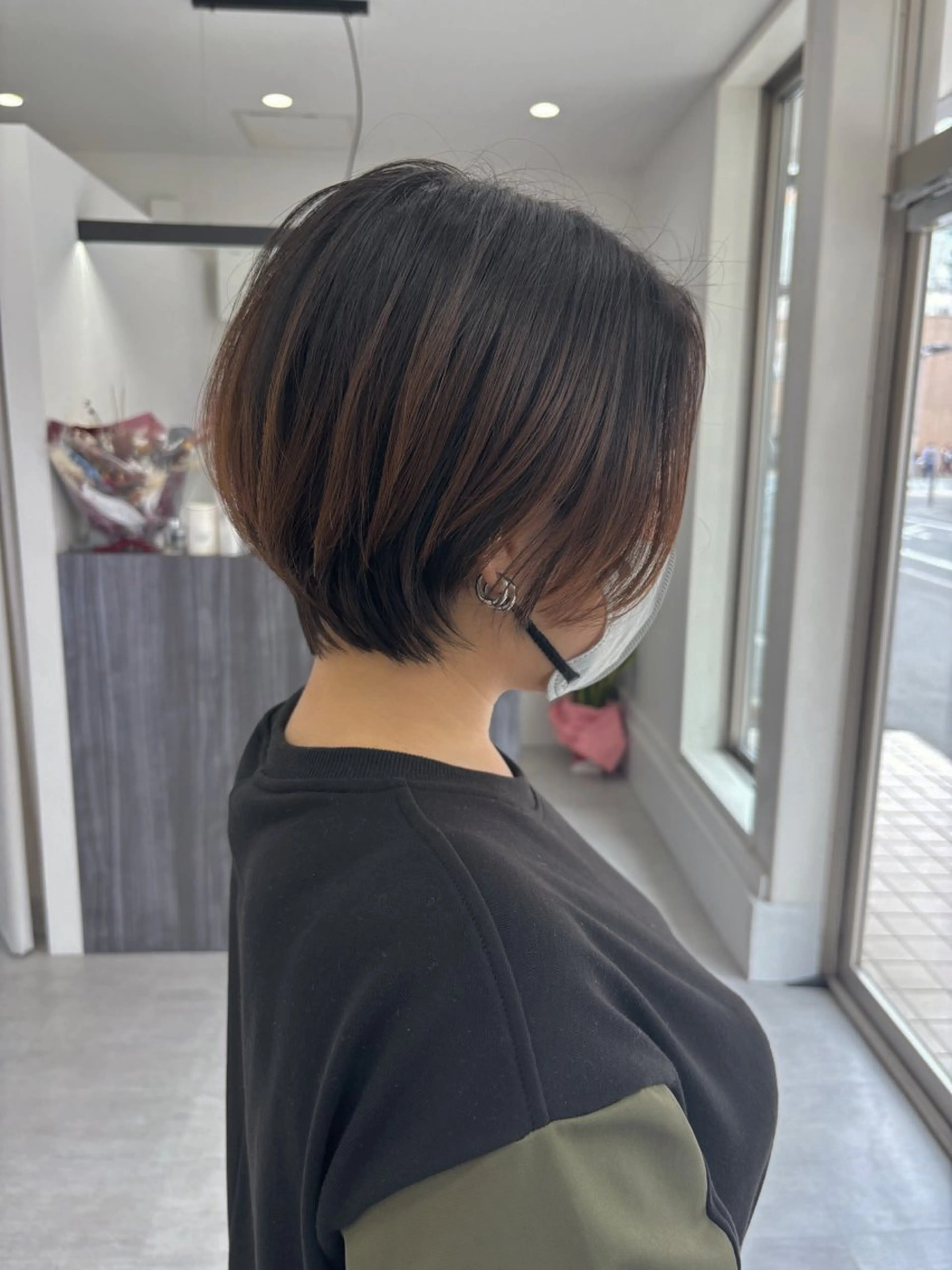 ショート ショートボブ ボブ ショートヘア 新村 華奈絵のヘアスタイル