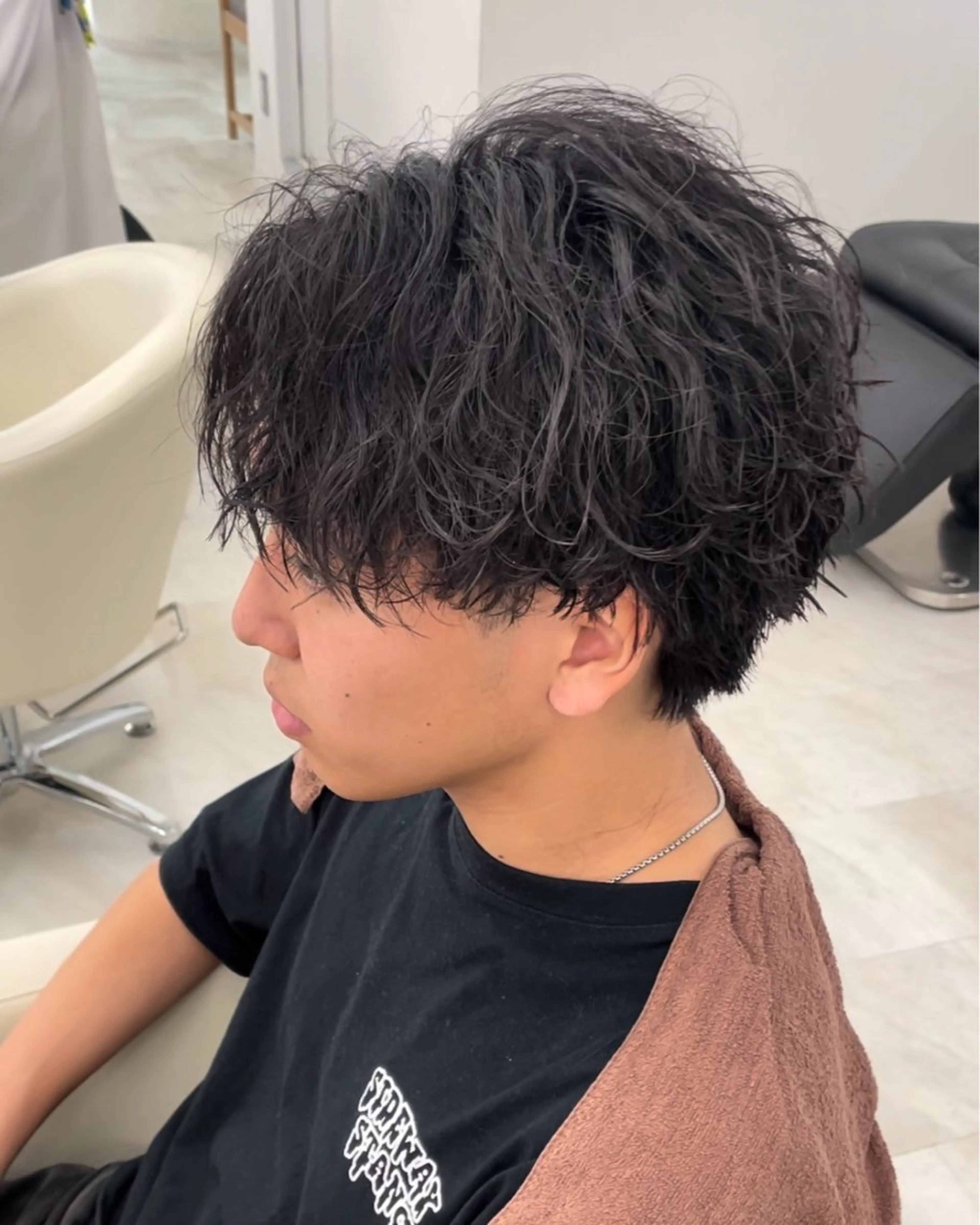 ショート パーマ メンズ メンズパーマ ツイストスパイラルパーマ スパイラルパーマ 似合わせカットのプロ 美容師yamadaのヘアスタイル