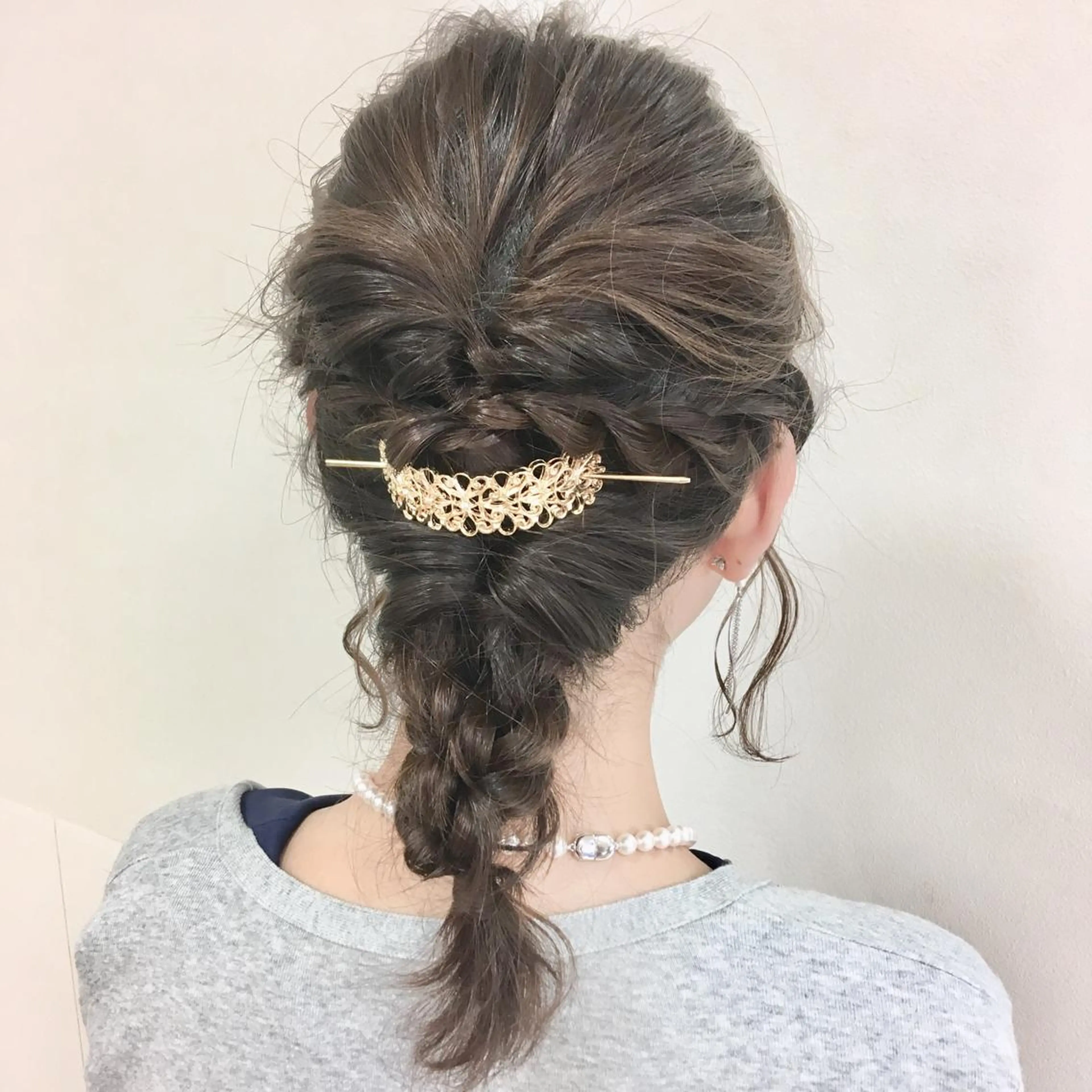 セミロング ヘアアレンジ ヘアセット 【Sweep】おじま のぞみのヘアスタイル