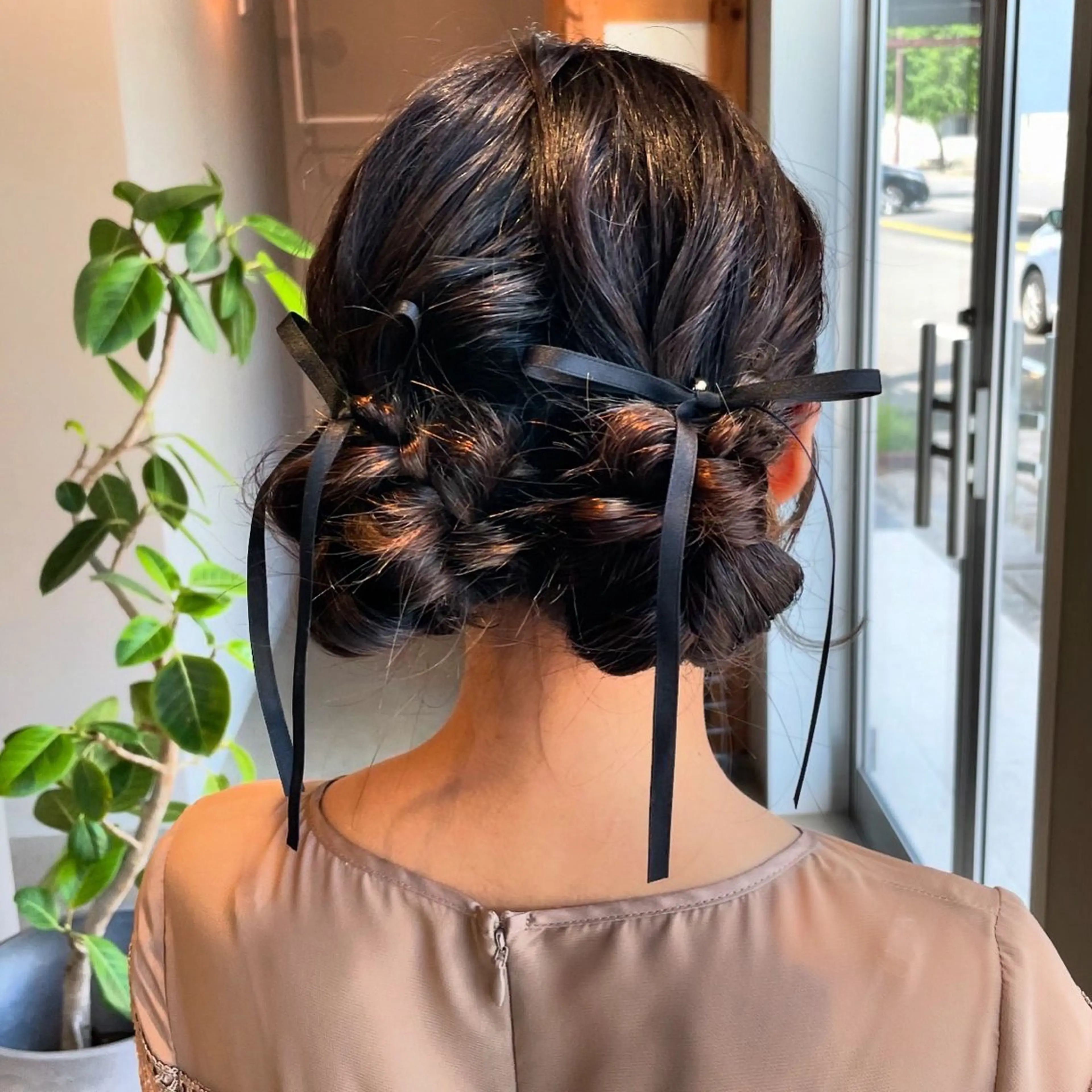 ロング ショートボブ ボブ ハイライト 髪質改善 縮毛矯正 ヘアセット hair terra ce M奈良店のヘアスタイル