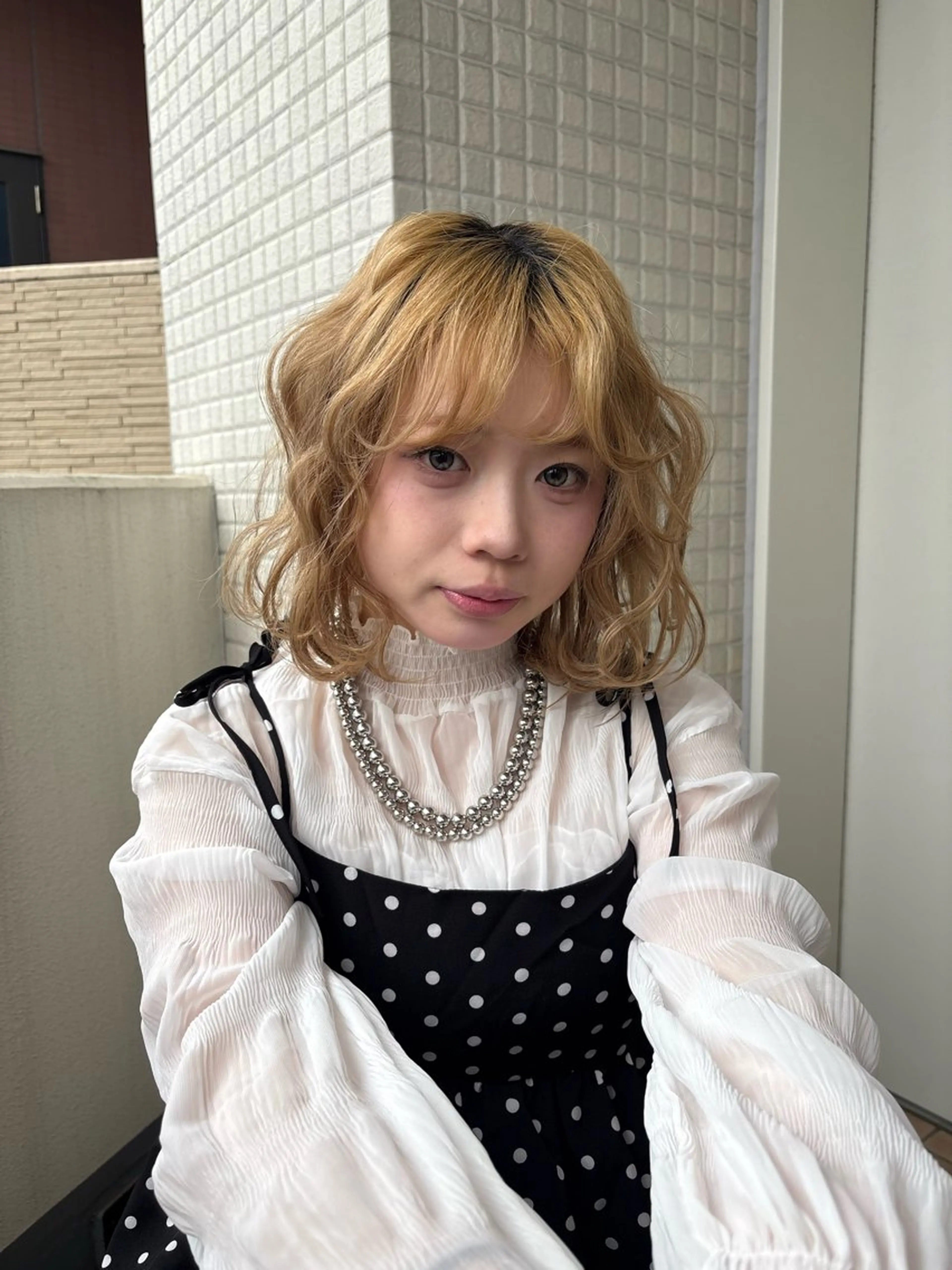 ミディアム ヘアカラー ☀️個性派/横浜パ ーマ/暖色/ミミのヘアスタイル