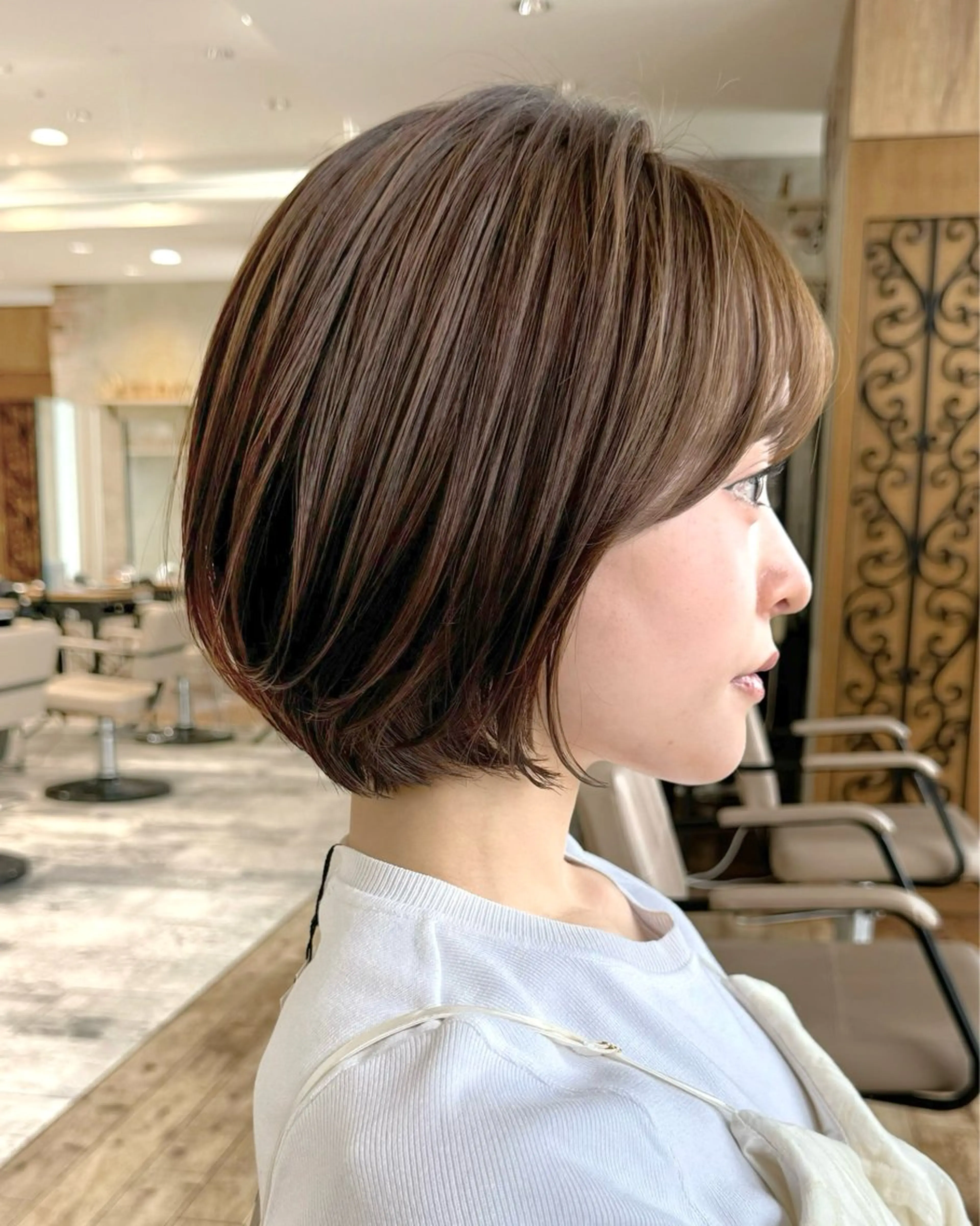 ショート カラー カット ヘアカラー トリートメント 💍新宿ショート 💍岩田莉奈のヘアスタイル