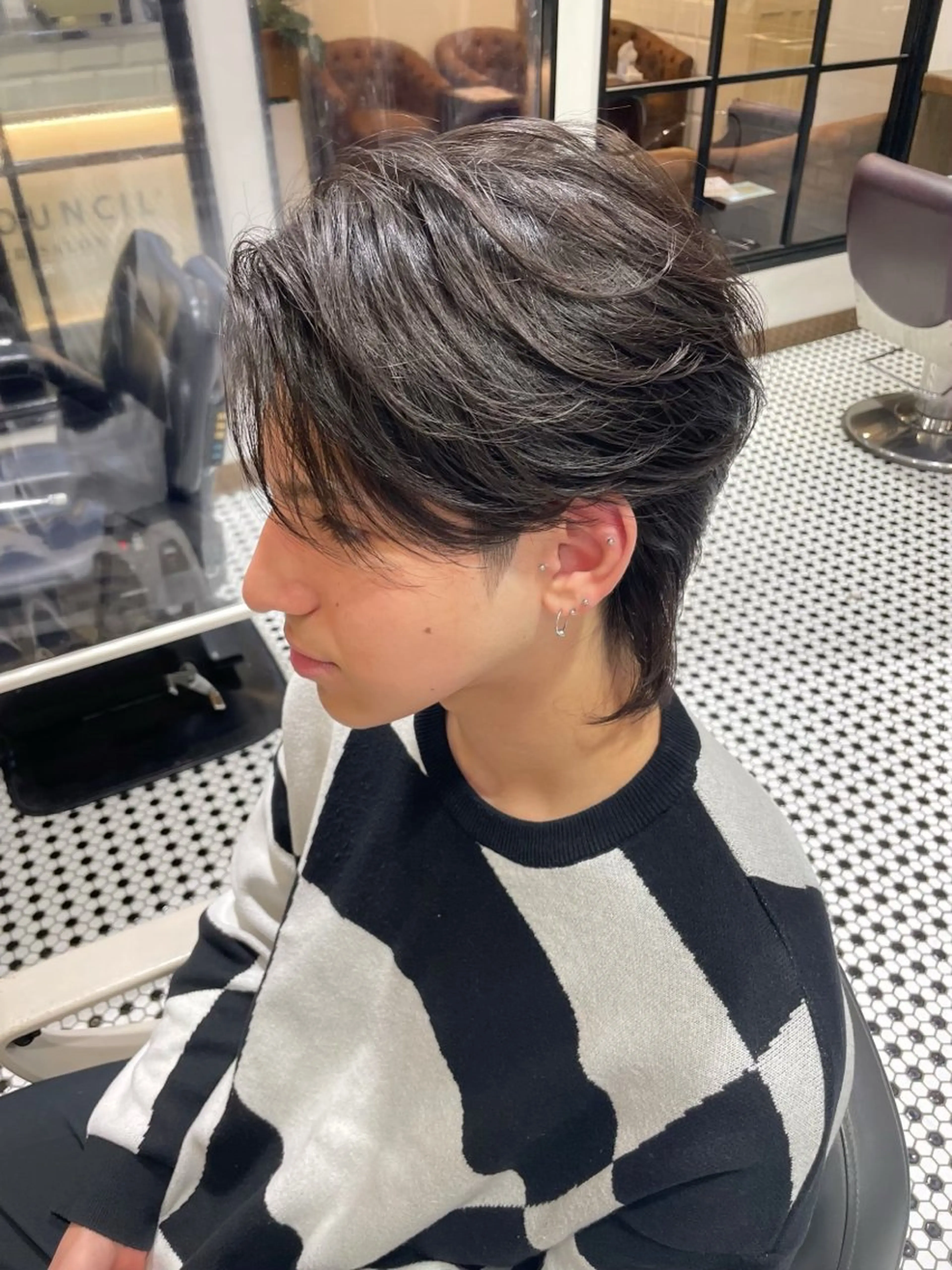 カット＋フェザーパーマの写真