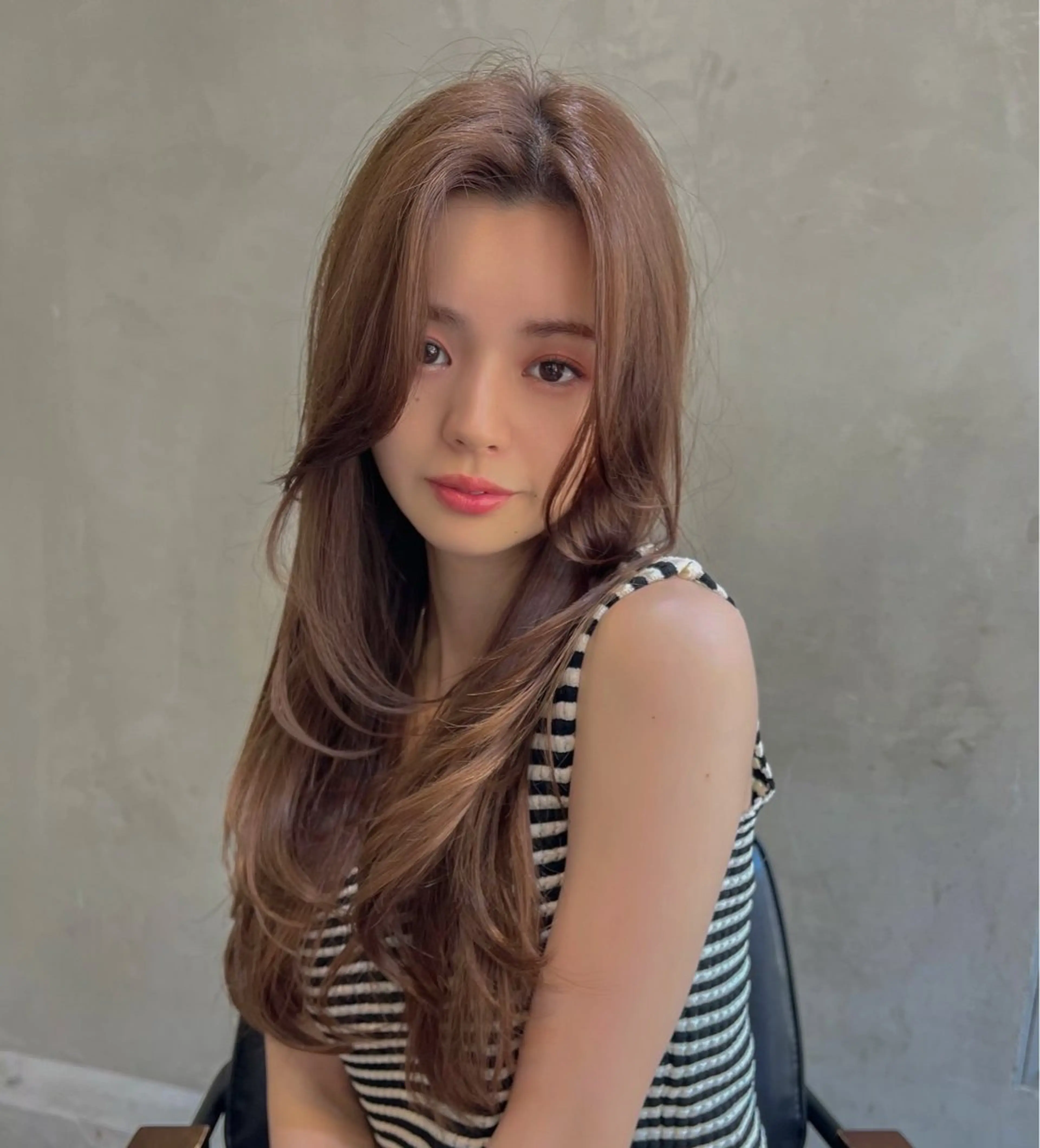 ロング カラー ブリーチ ブラウンカラー ダブルカラー ブリーチなしカラー ⚜️ブリーチ× 透明感✨Hayatoのヘアスタイル