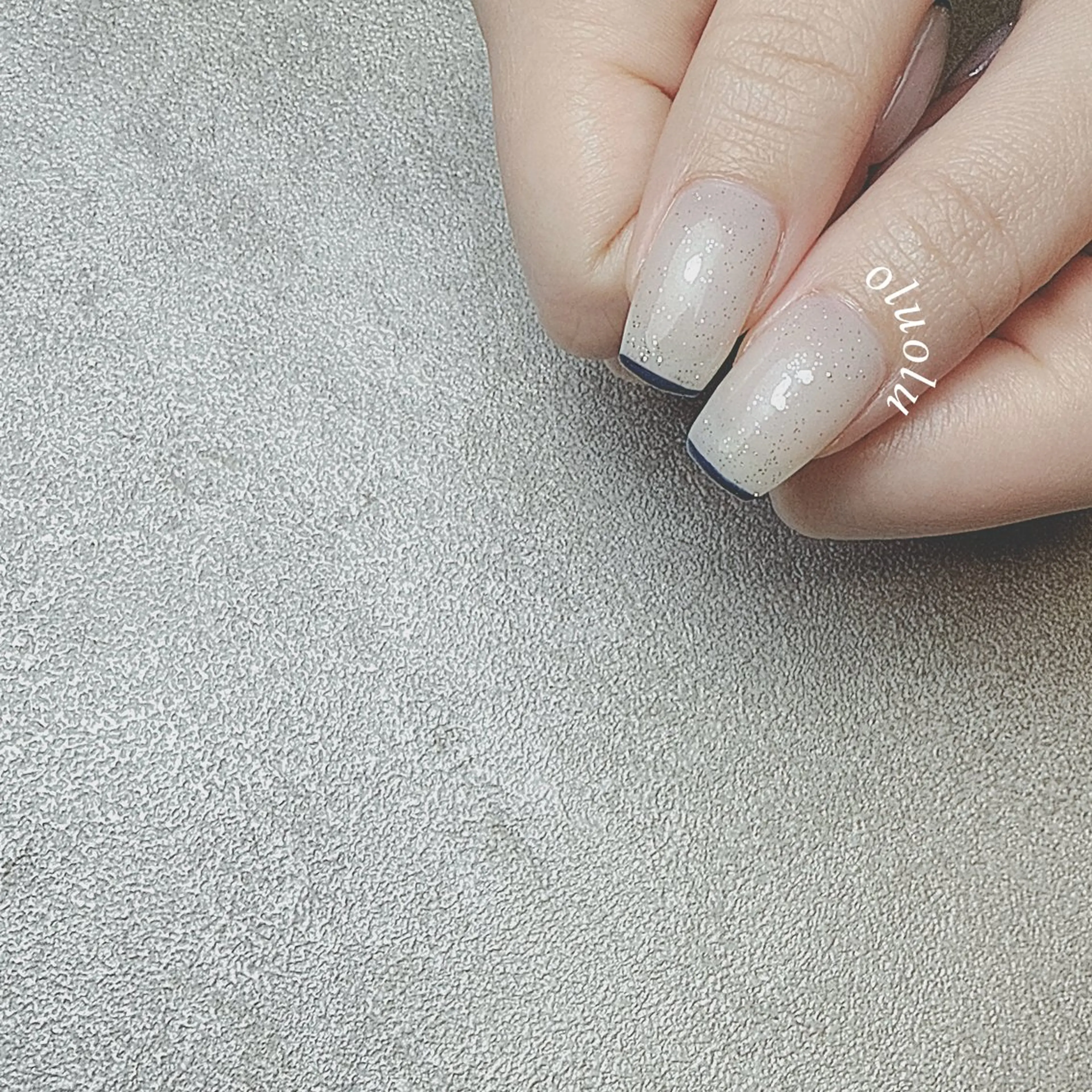 ネイル アートネイル フラッシュネイル フットネイル ゴールド ネイビー 大村 紬華のネイルデザイン