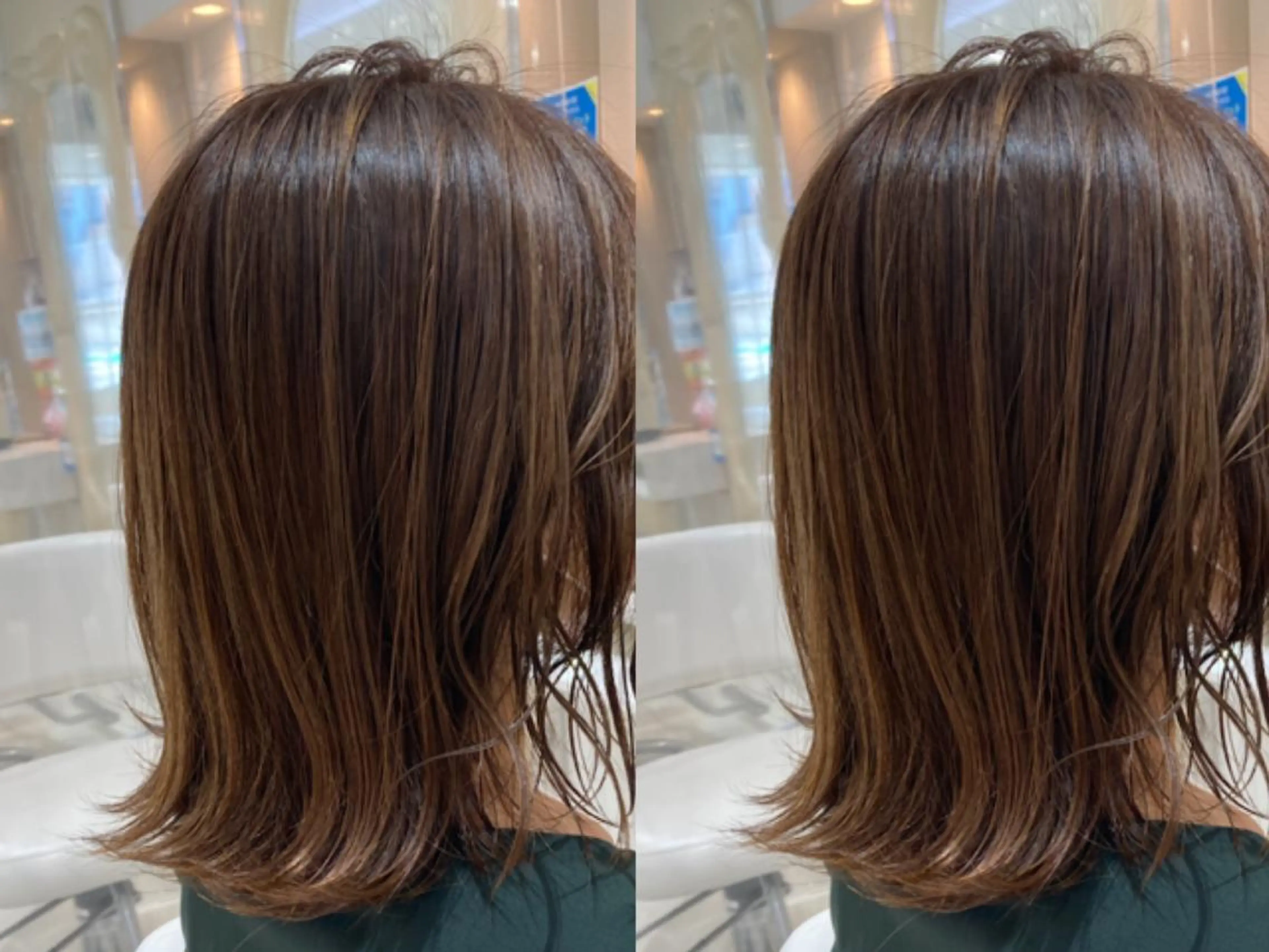 ミディアム カラー 田中 あかねのヘアスタイル