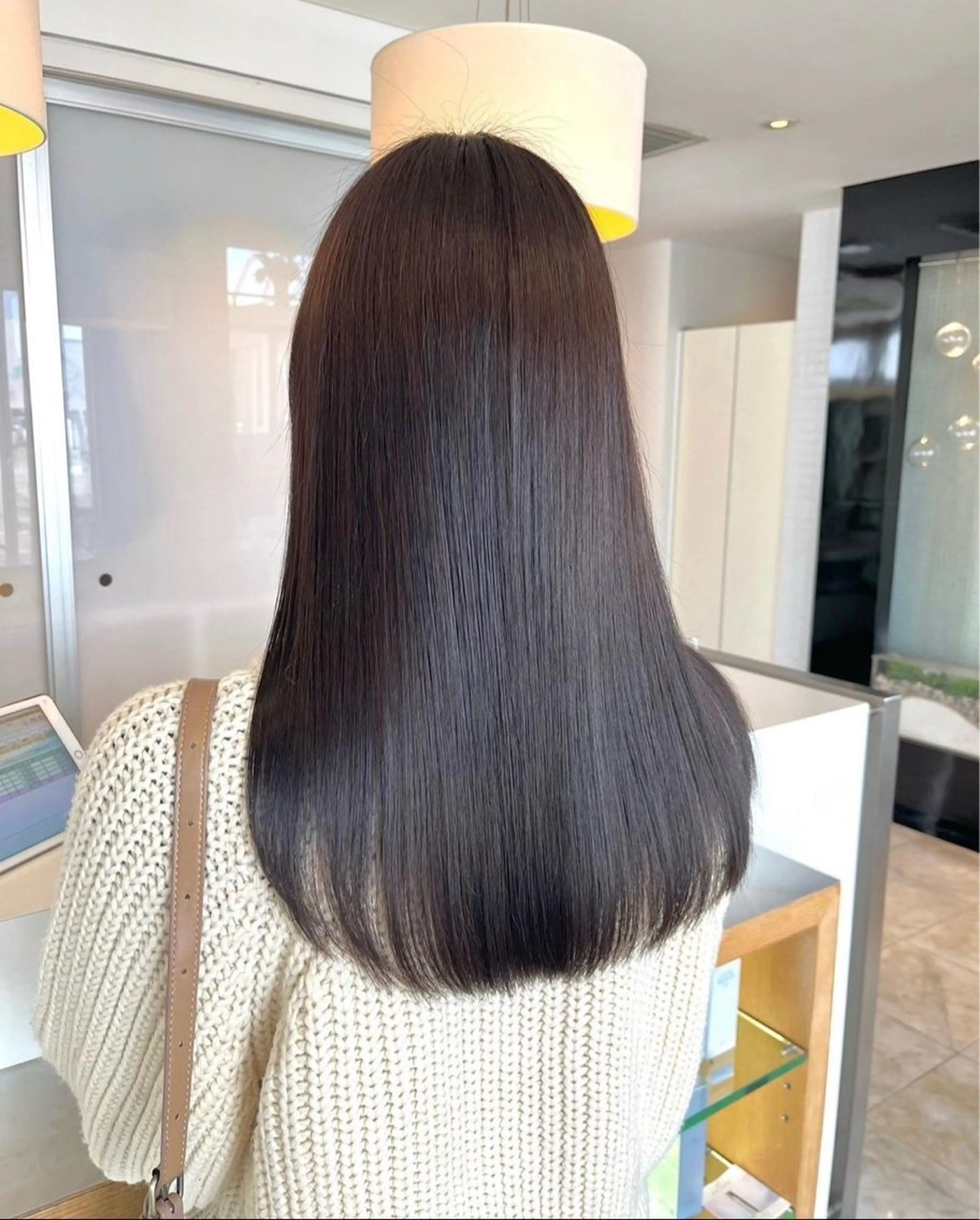 ロング パーマ Agu hair grove 金沢八日市店所属・名竹聖治/透明感 カラー/縮毛矯正のヘアスタイル