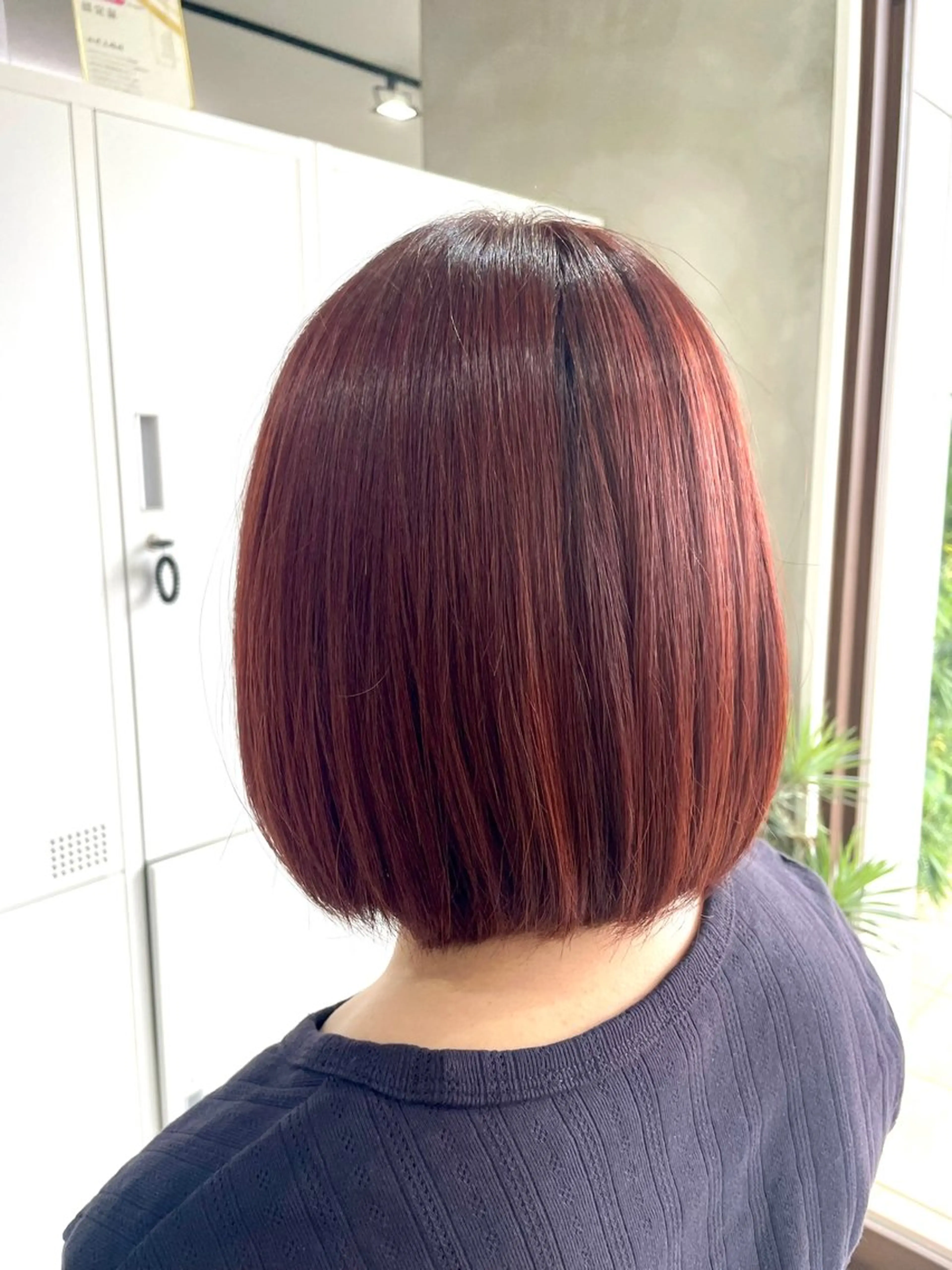 ショート カラー レッドカラー ボブ GRANDEUR natsukiのヘアスタイル