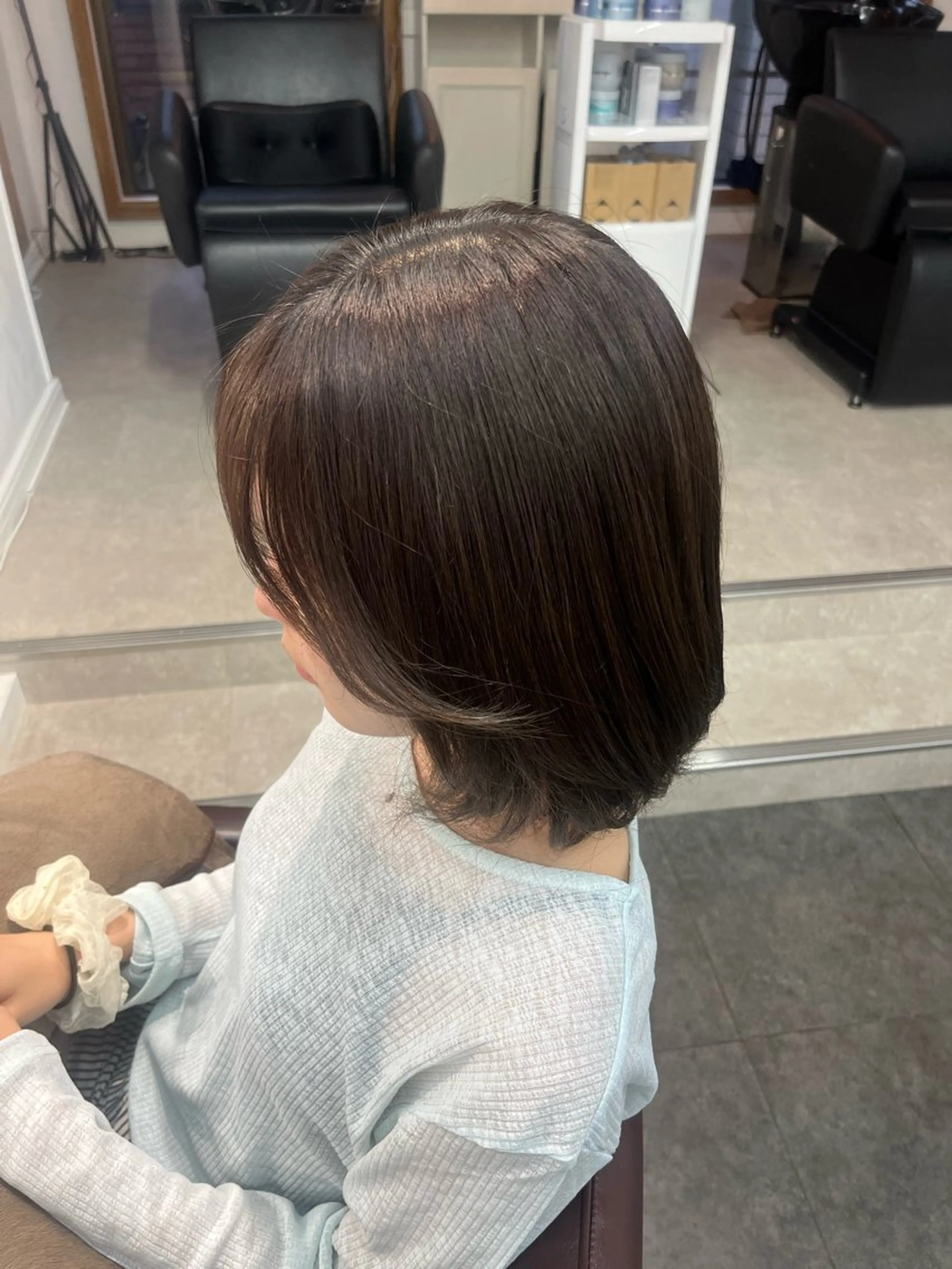 カラー ブルーカラー 艶髪/ストレート🎀 あやねのヘアスタイル