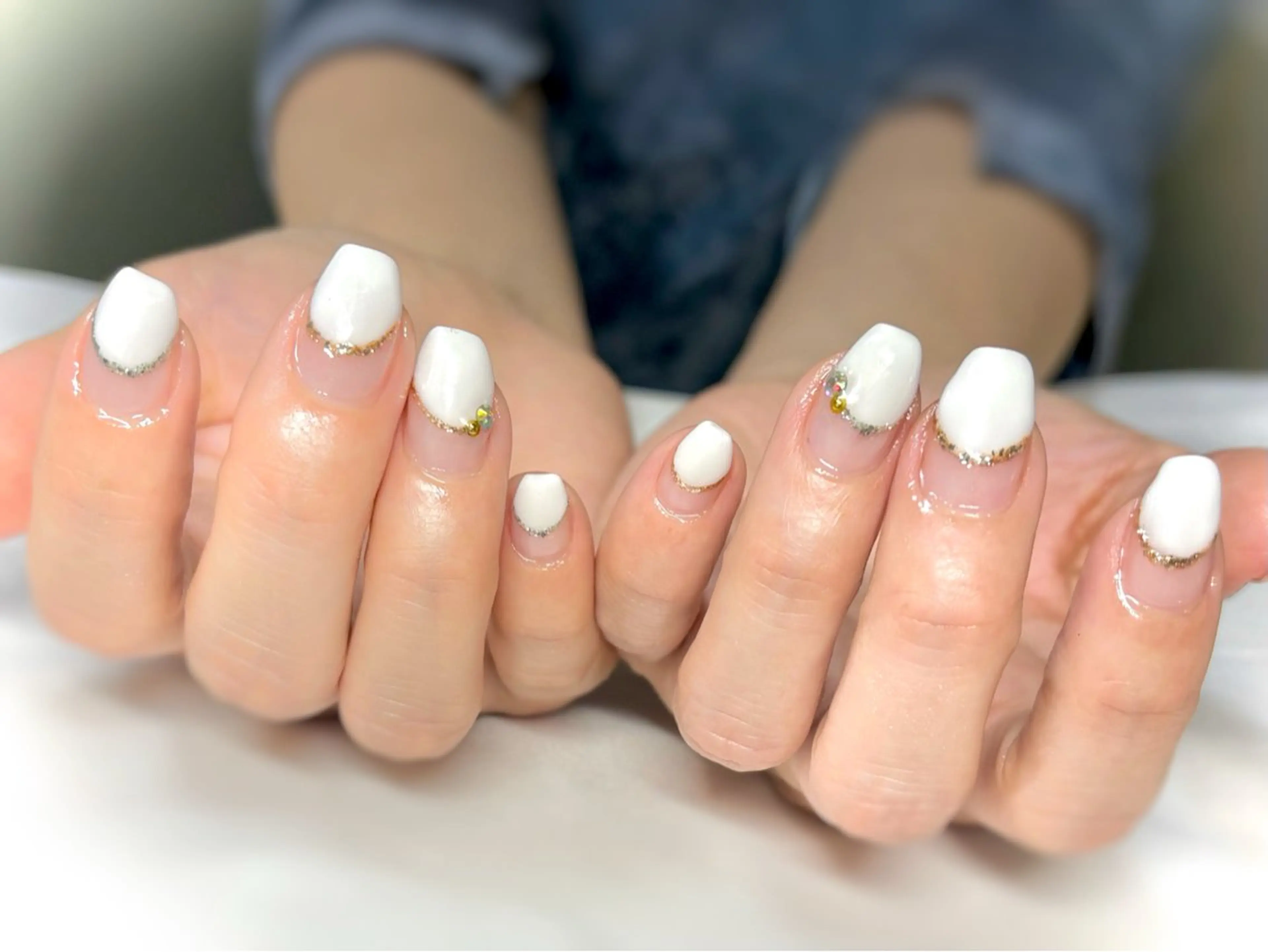 ネイル フレンチネイル ハンドネイル Nail salon Cielel⟡Ayaのネイルデザイン