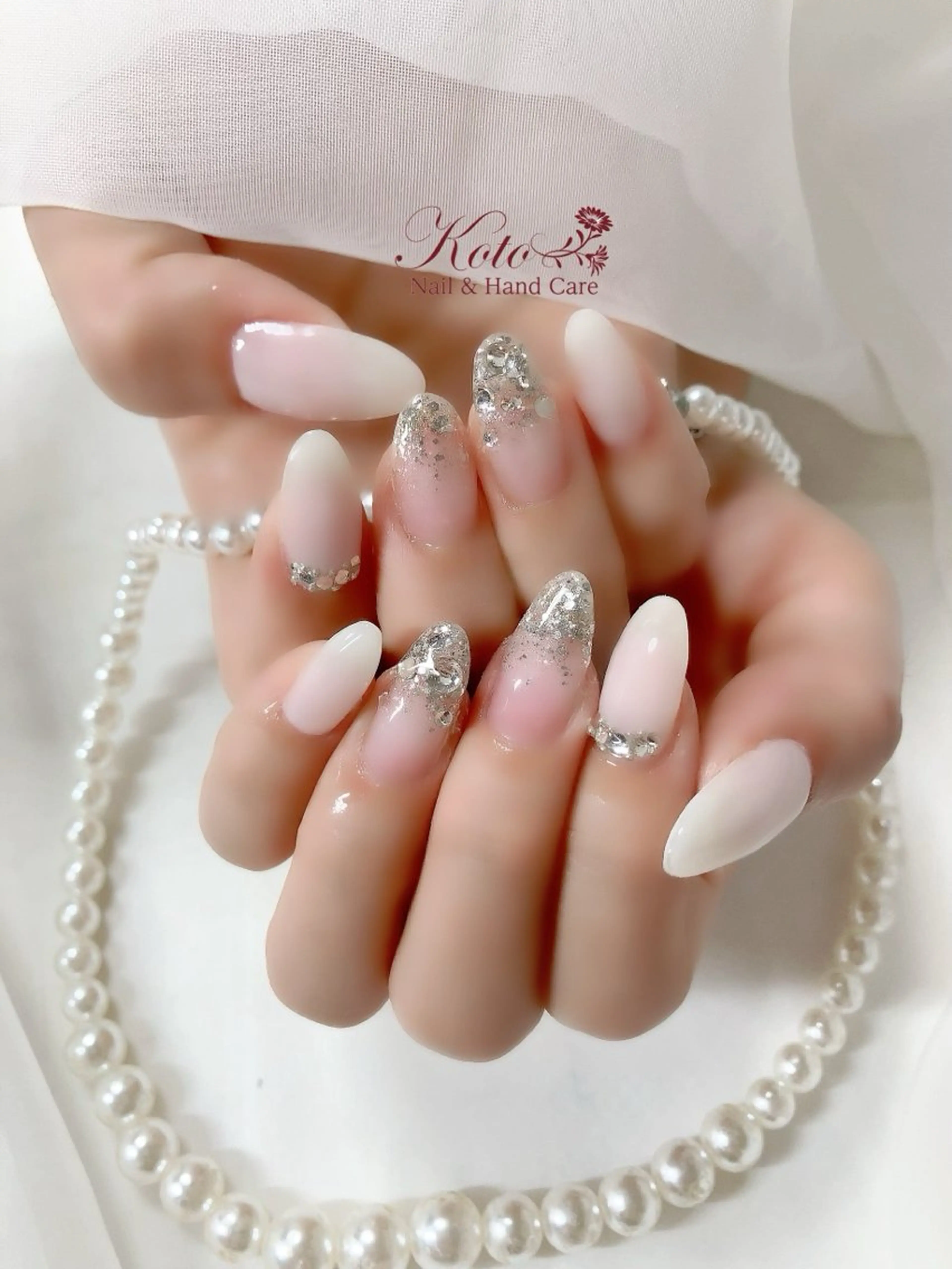 ネイル 長さ出し ジェルネイル 持ち込み ニュアンスネイル 赤色 ハンドネイル Nail Salon KOTOのネイルデザイン