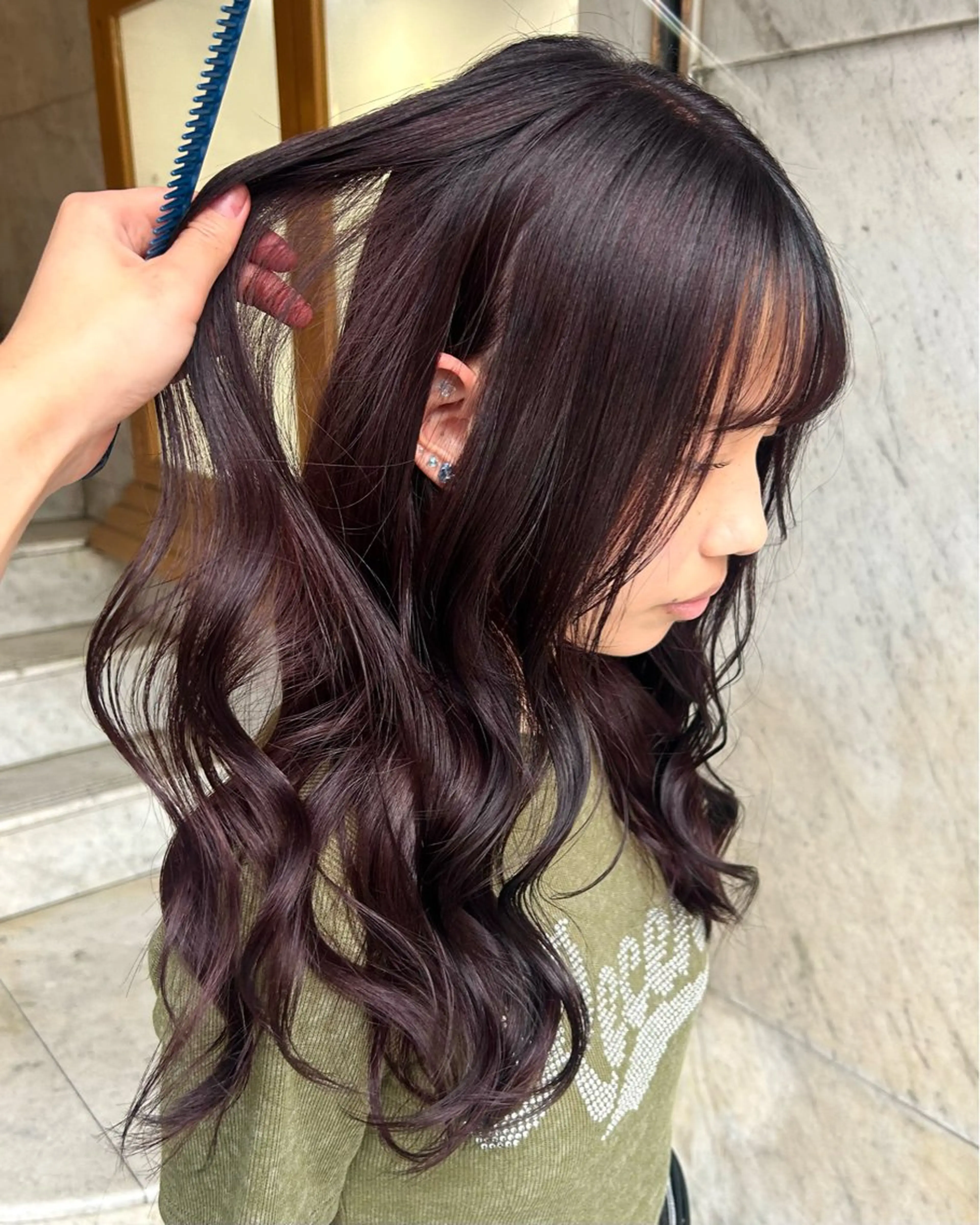 cut+ブリーチ無しW colorの写真