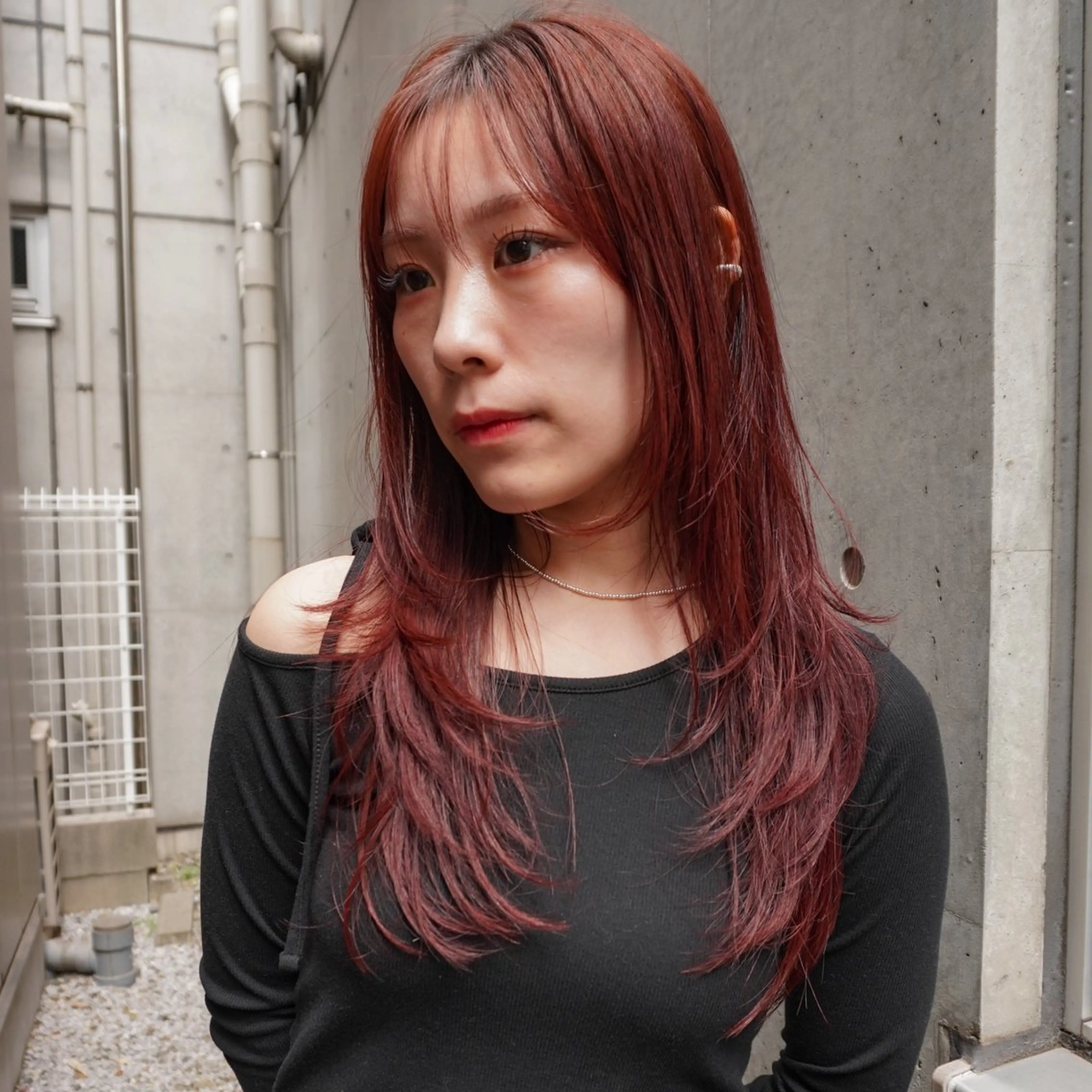 セミロング カラー レイヤーカット カット ヘアカラー トリートメント メンズヘア/パーマ/ SHOUTOのヘアスタイル