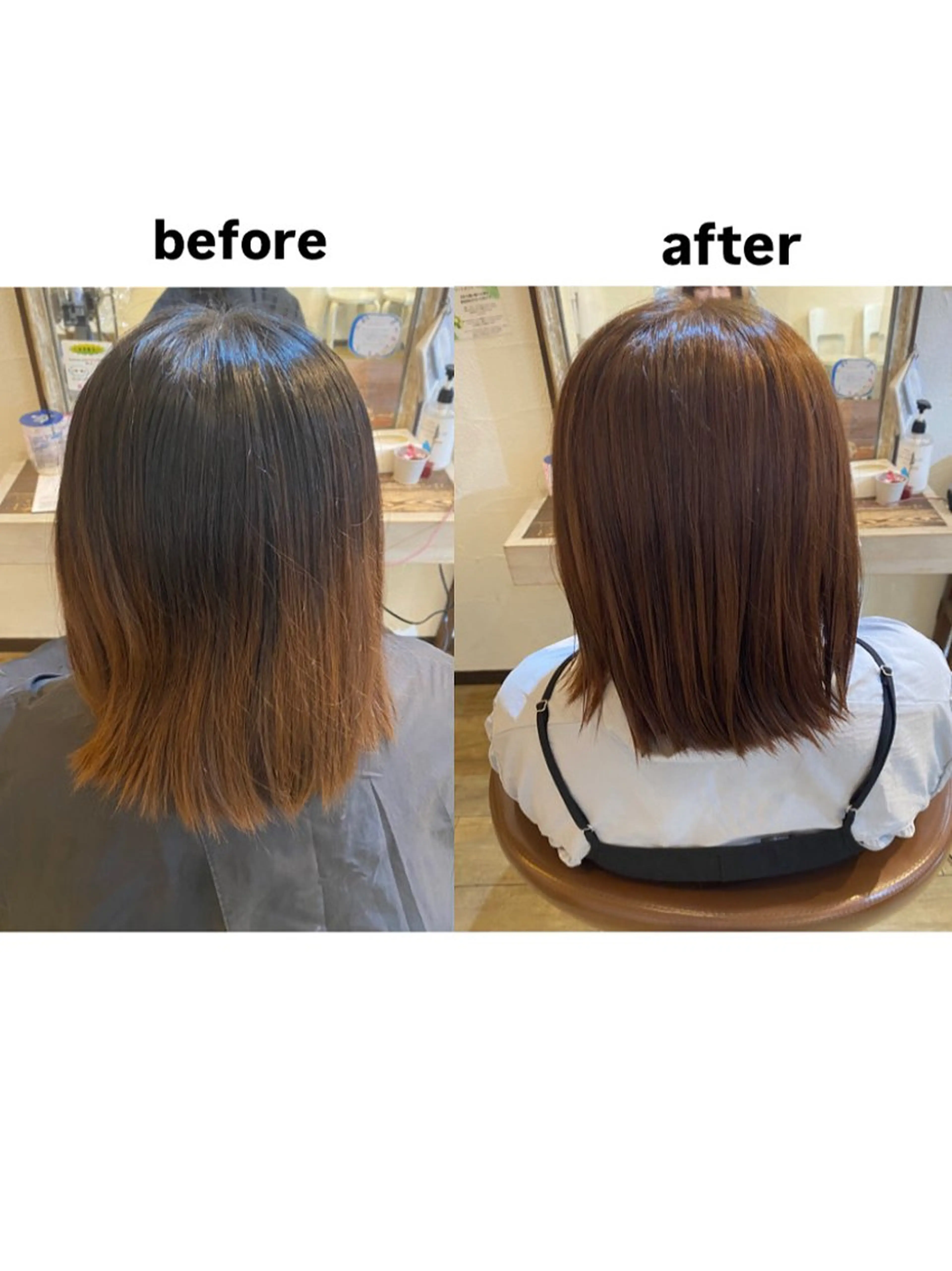 ミディアム カラー 伊橋 沙里のヘアスタイル