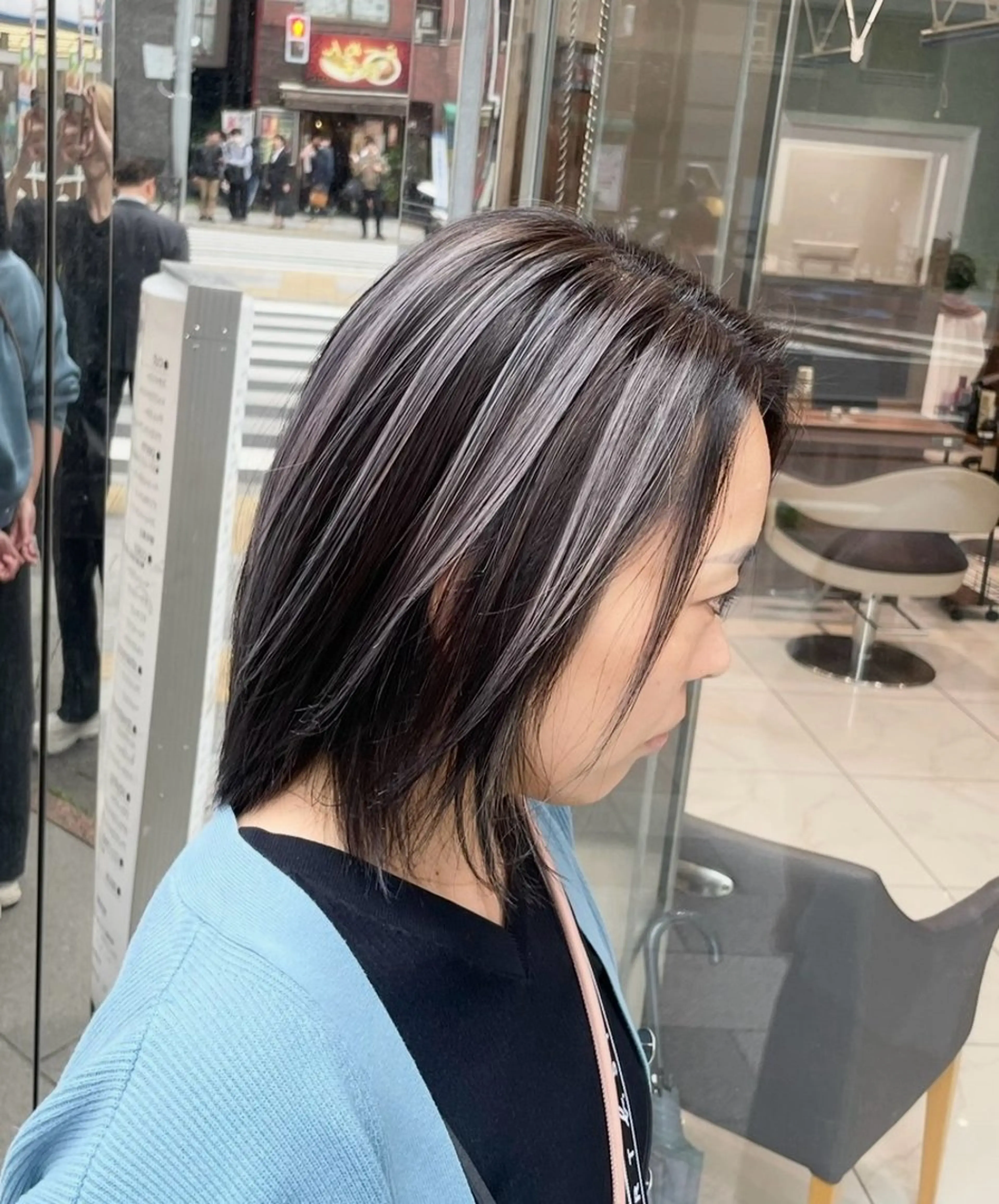 ショート カラー バレイヤージュ ハイライトカラー ハイライト レイヤーカット カット ヘアカラー 🇰🇷韓国ヘア★ 副店長.쿠리타⭐︎のヘアスタイル