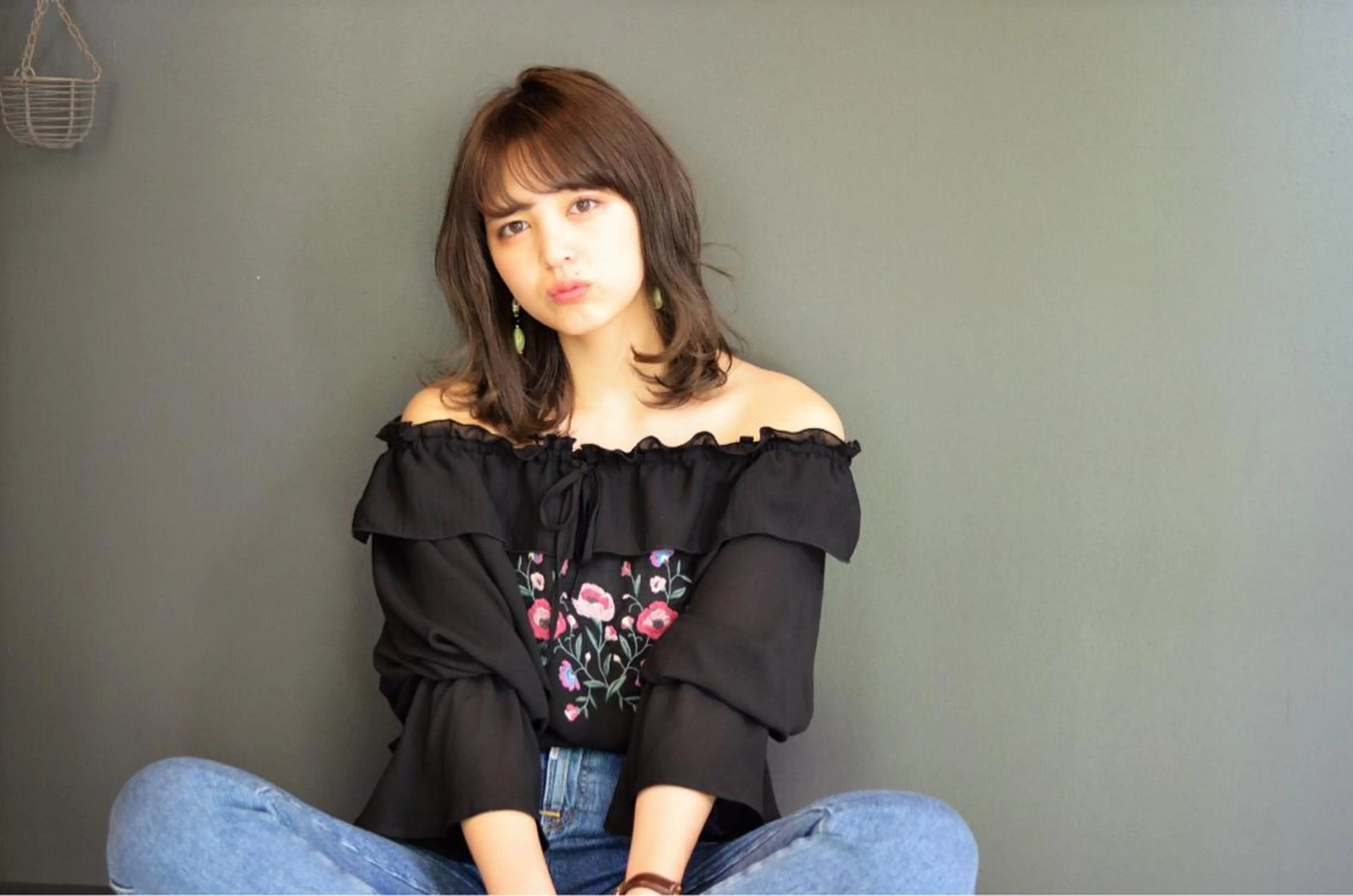 ミディアム カラー グレージュ GiseL天神カラー 髪質改善/ブリーチのヘアスタイル