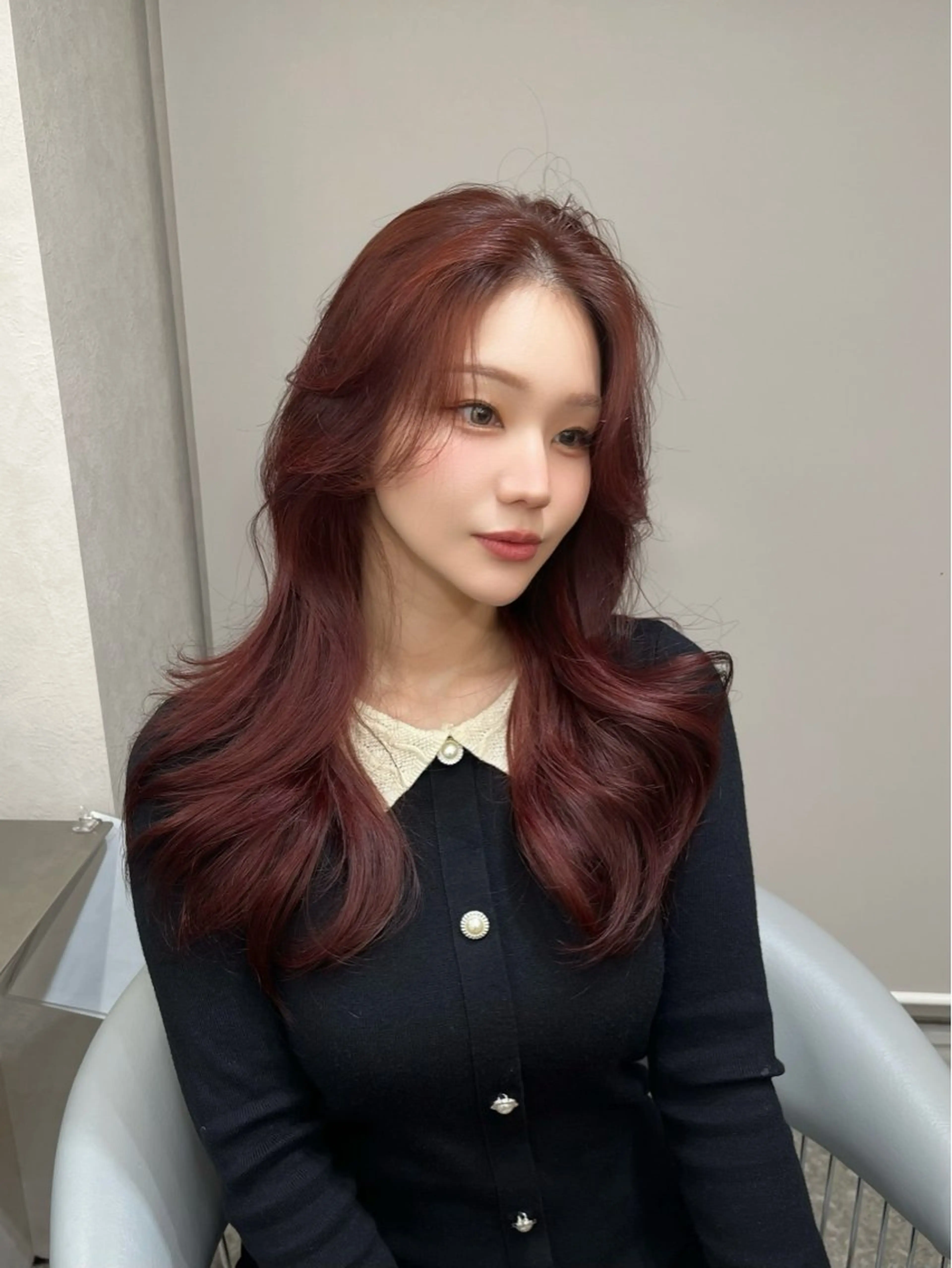 ロング カラー カット ヘアカラー トリートメント 韓国ハッシュカット/ 新宿/髪質改善/岡崎のヘアスタイル