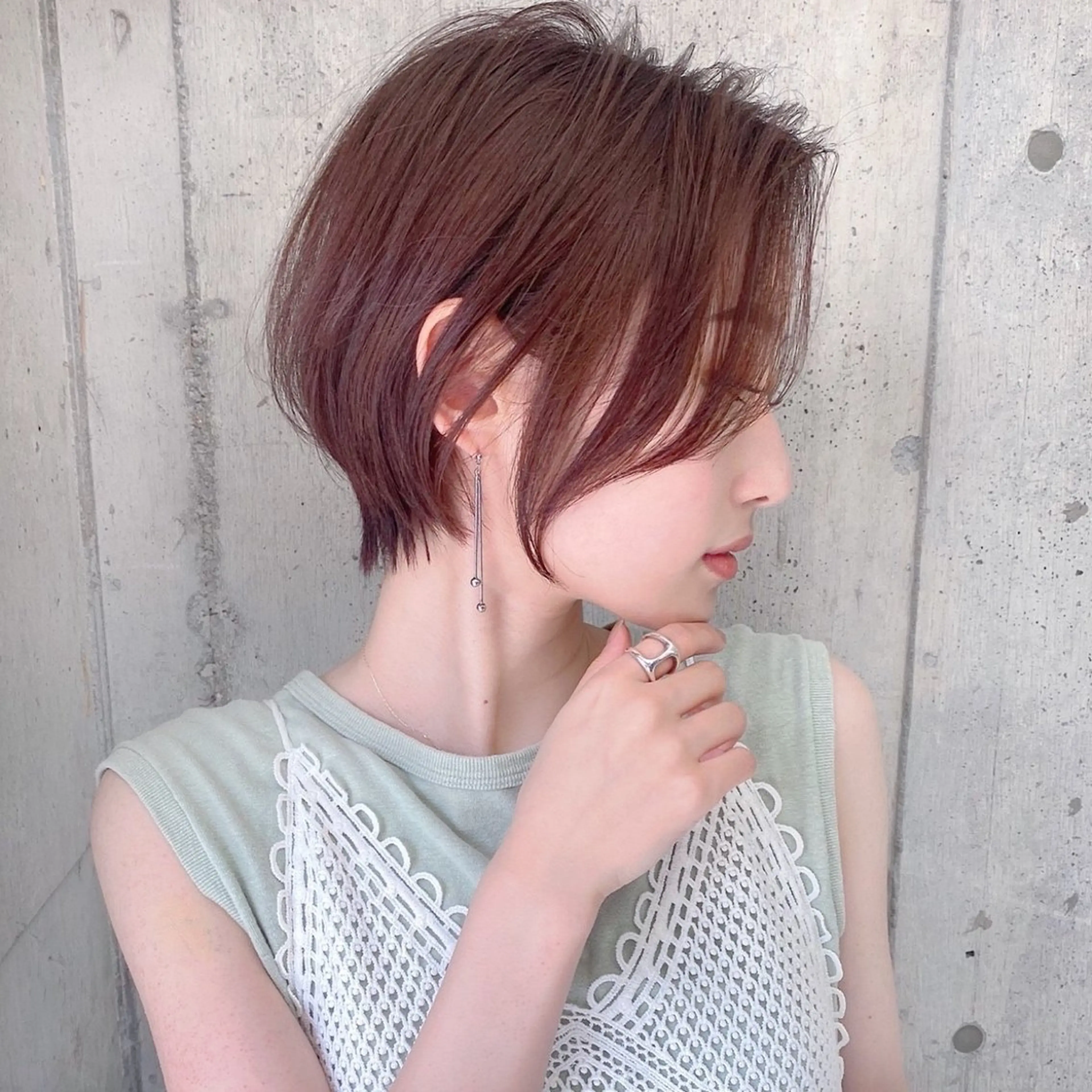 ショート カラー ブリーチなし/暖色/ 透明感/ririkaのヘアスタイル