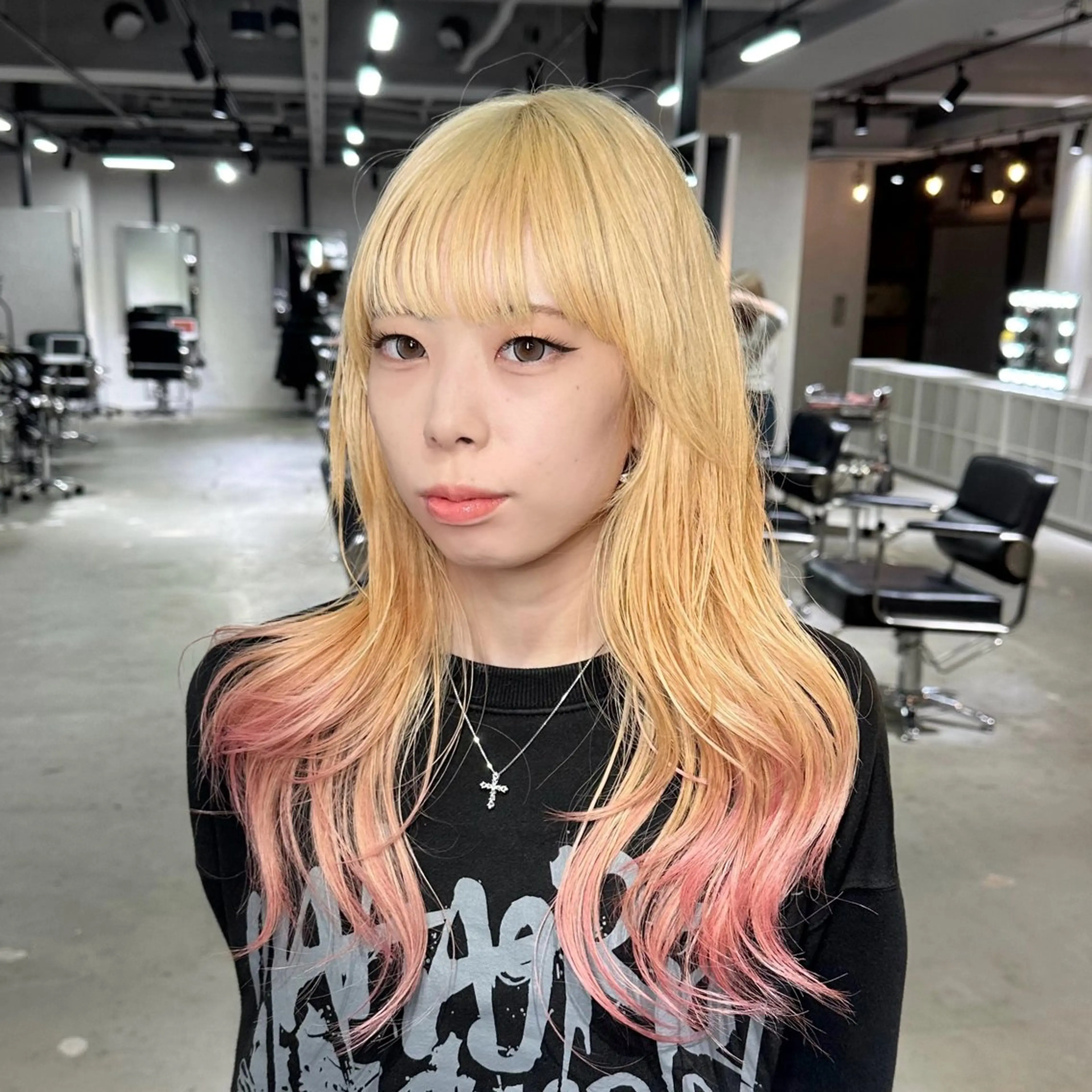 セミロング ケアカラー ボブ 髪質改善 レイヤーカット トリートメント ヘアカラー トリートメント 艶髪カラー/レイヤ ー支持No.1renのヘアスタイル