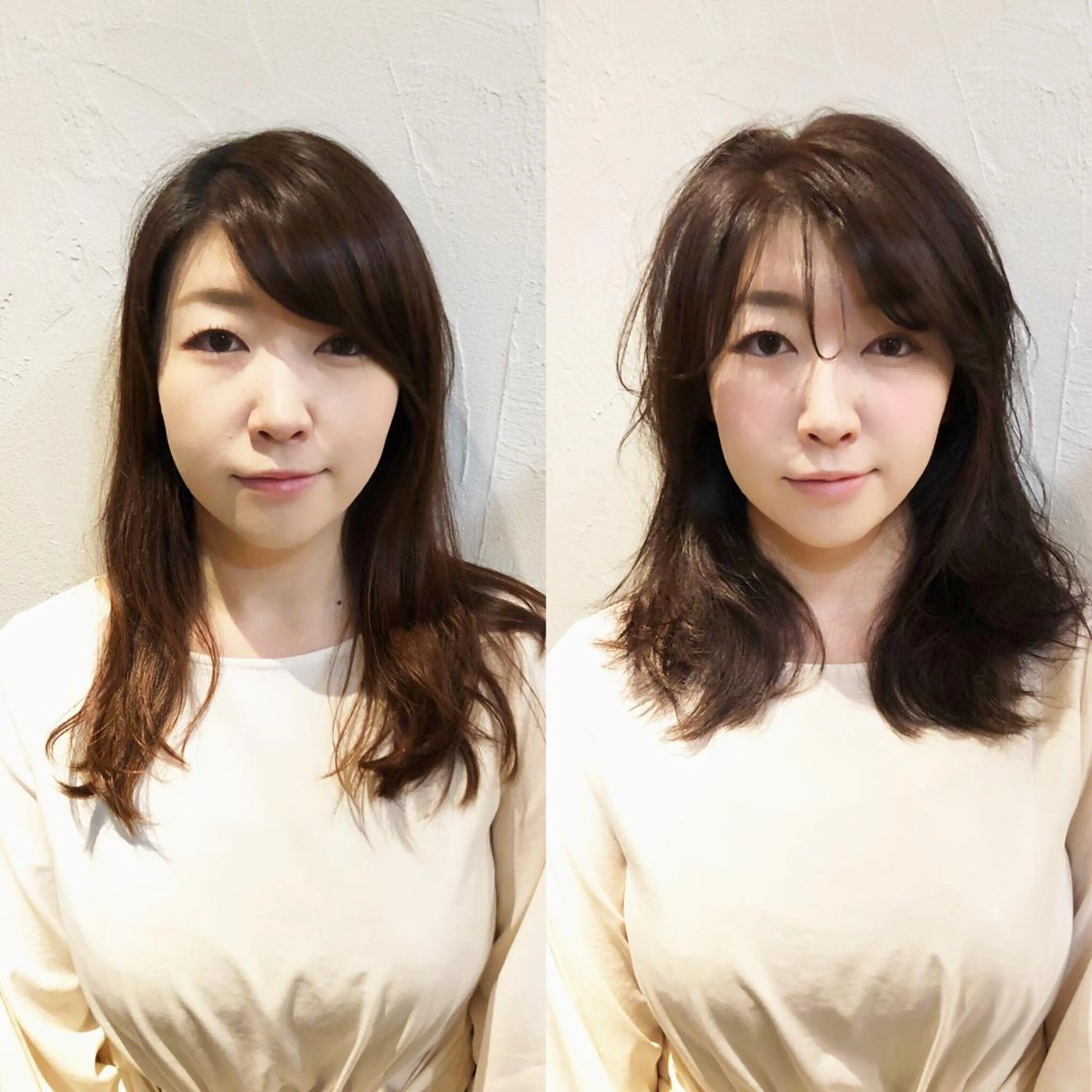 セミロング 髪質改善縮毛矯正 専門店のヘアスタイル