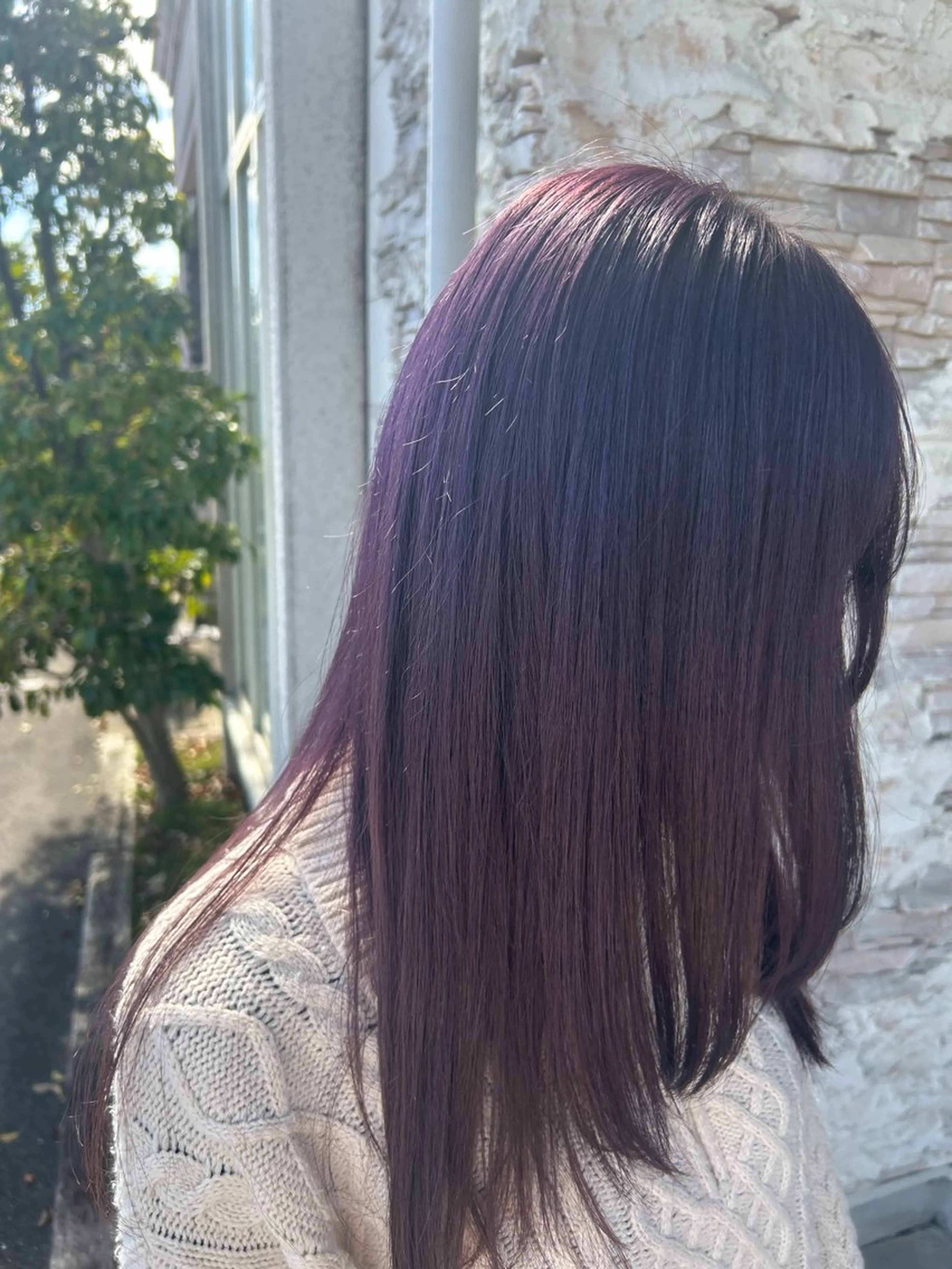 セミロング カラー 一宮　　透明感カラー 髪質改善　ヘッドスパのヘアスタイル