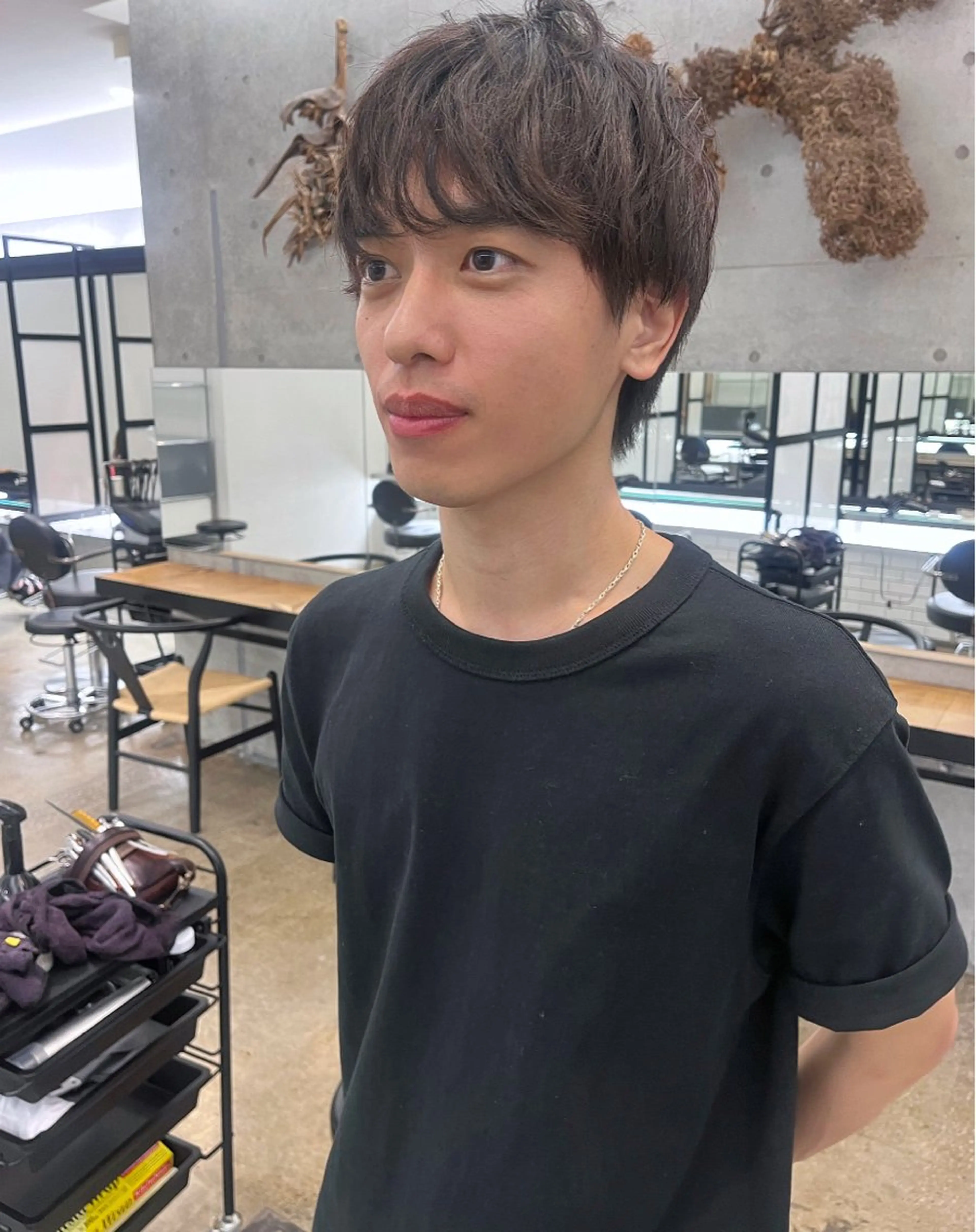 メンズ カット ヘッドスパ 暖色カラー/ピンク カラー/HARUKAのヘアスタイル