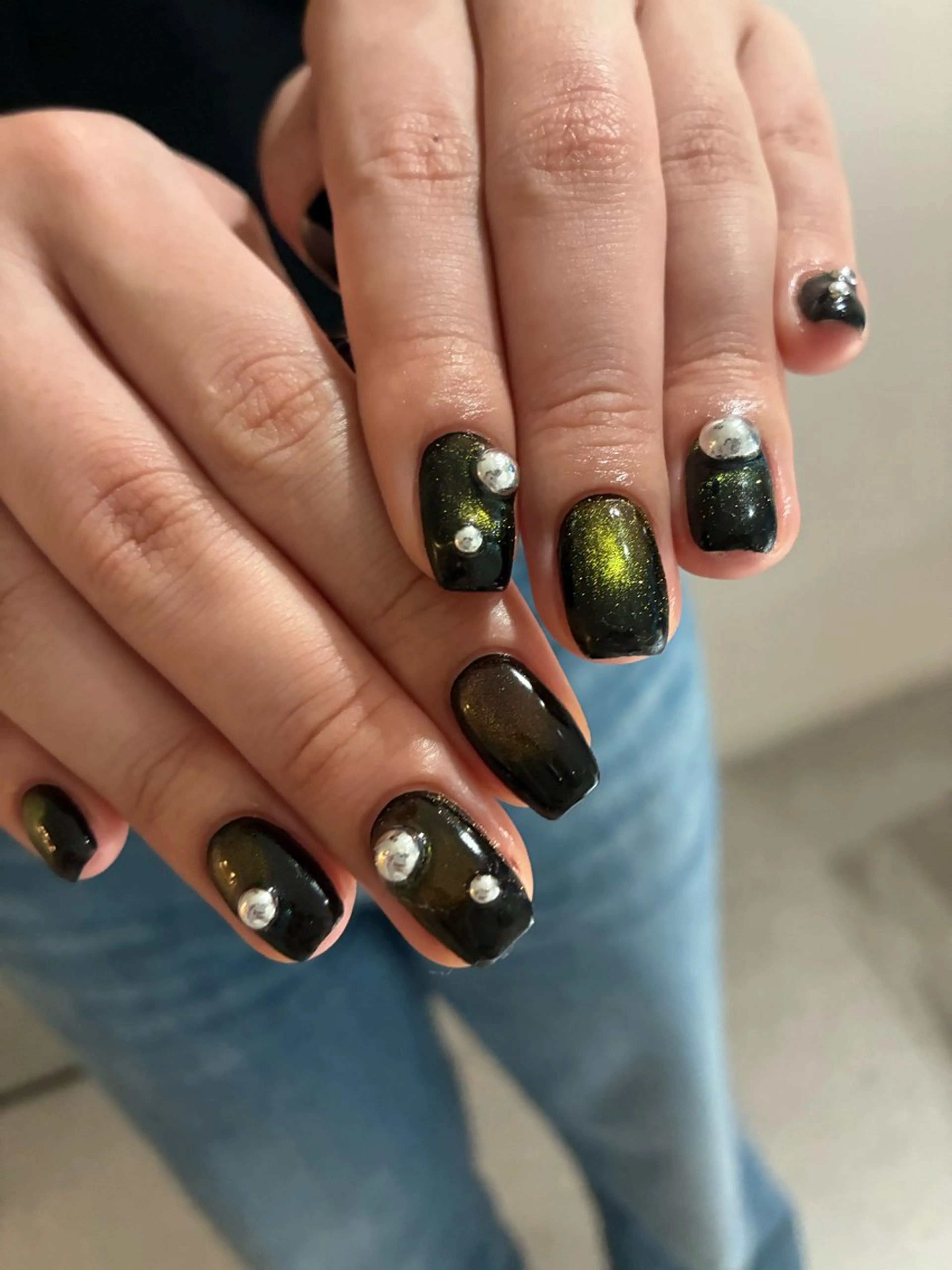 ネイル マグネットネイル ハンドネイル 神戸ネイル/摂津本山 yinのネイルデザイン