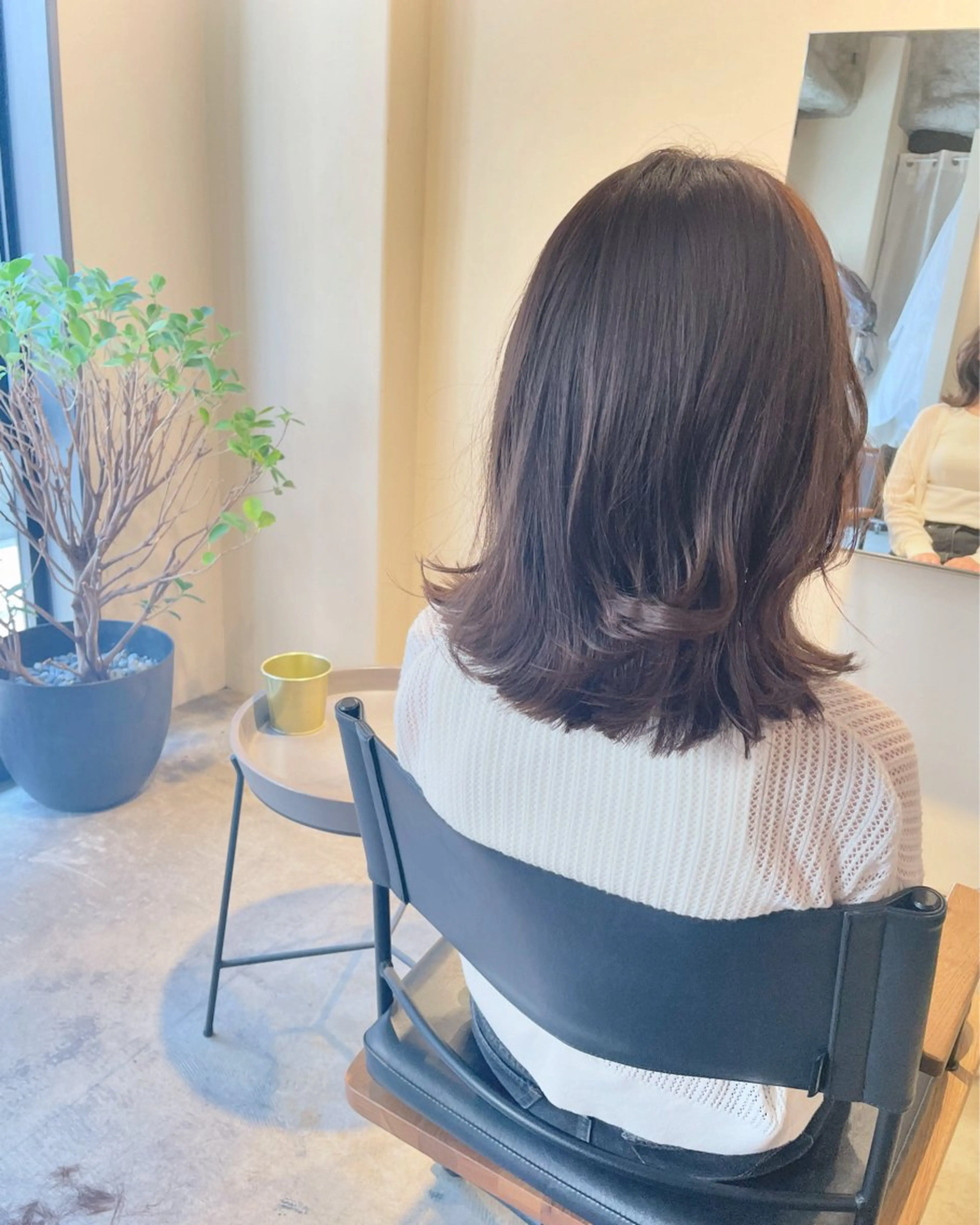 ミディアム カラー ボブレイヤー ボブ レイヤーカット 似合わせカット RHAIRSALON 西山梓のヘアスタイル