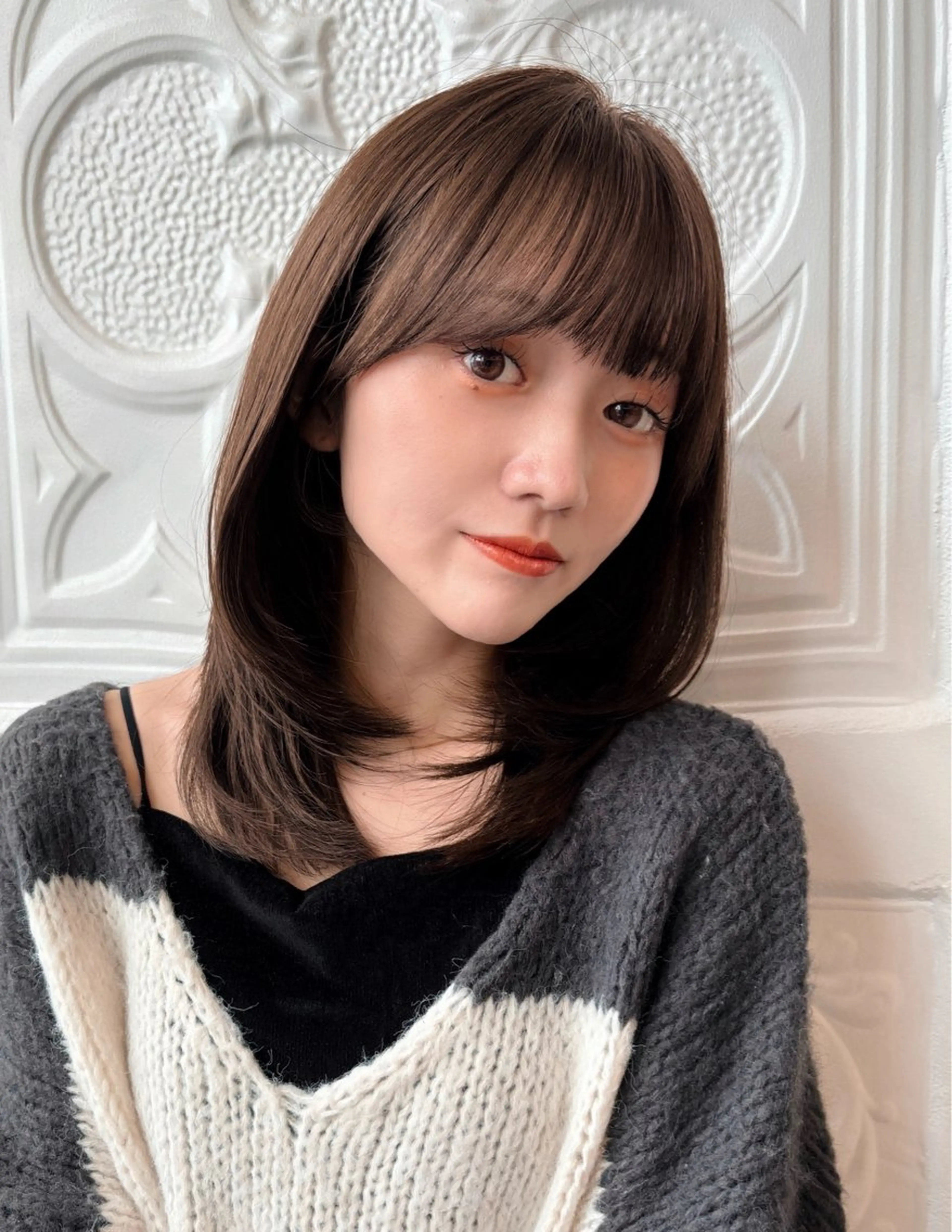 ミディアム カラー ヘアアレンジ ベージュカラー 透明感カラー ボブ レイヤーカット 🌱ボブ/レイヤー/ ベージュ/あやみ✨のヘアスタイル