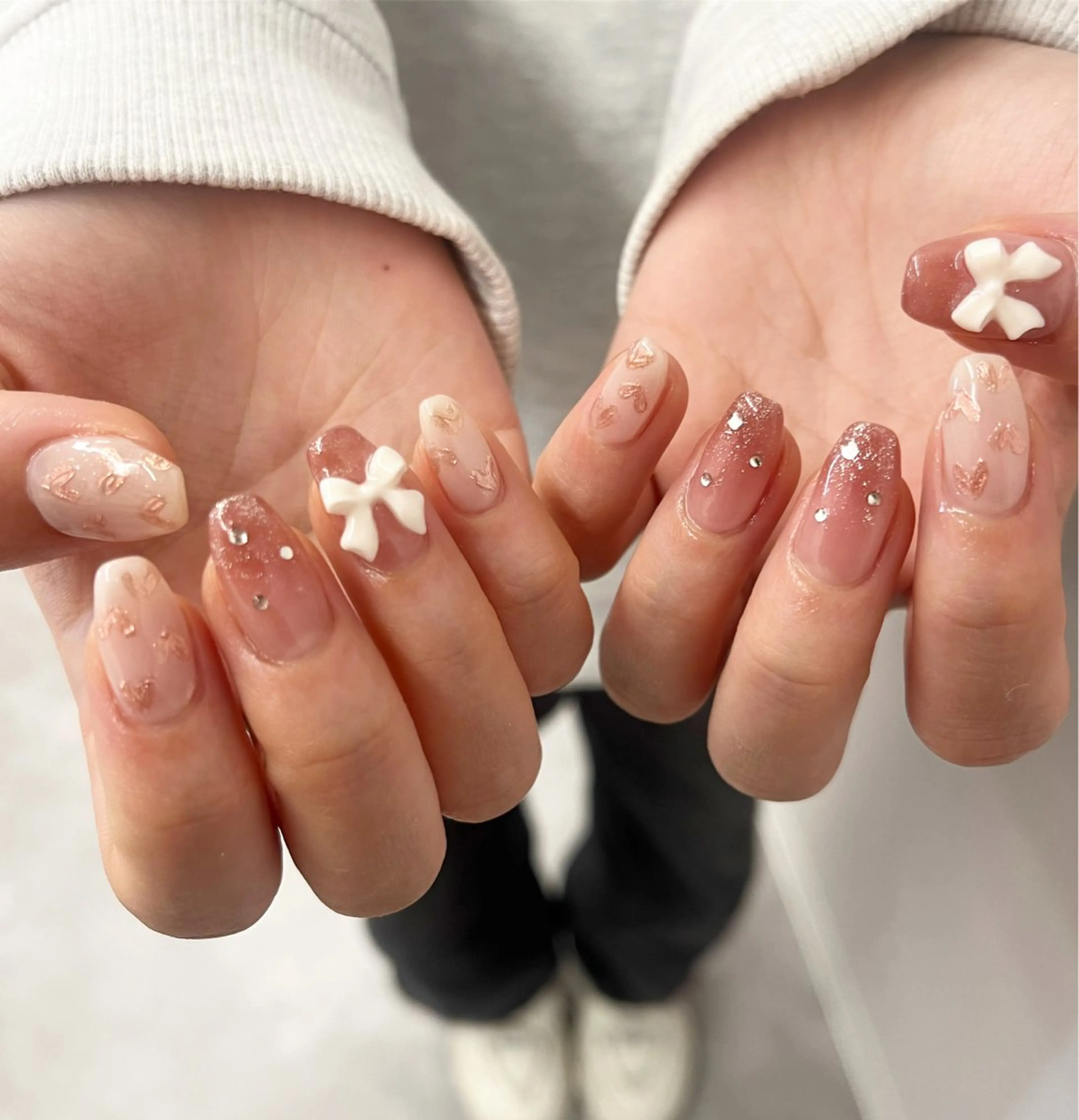 ネイル リボン nail＊ runa🌻のネイルデザイン