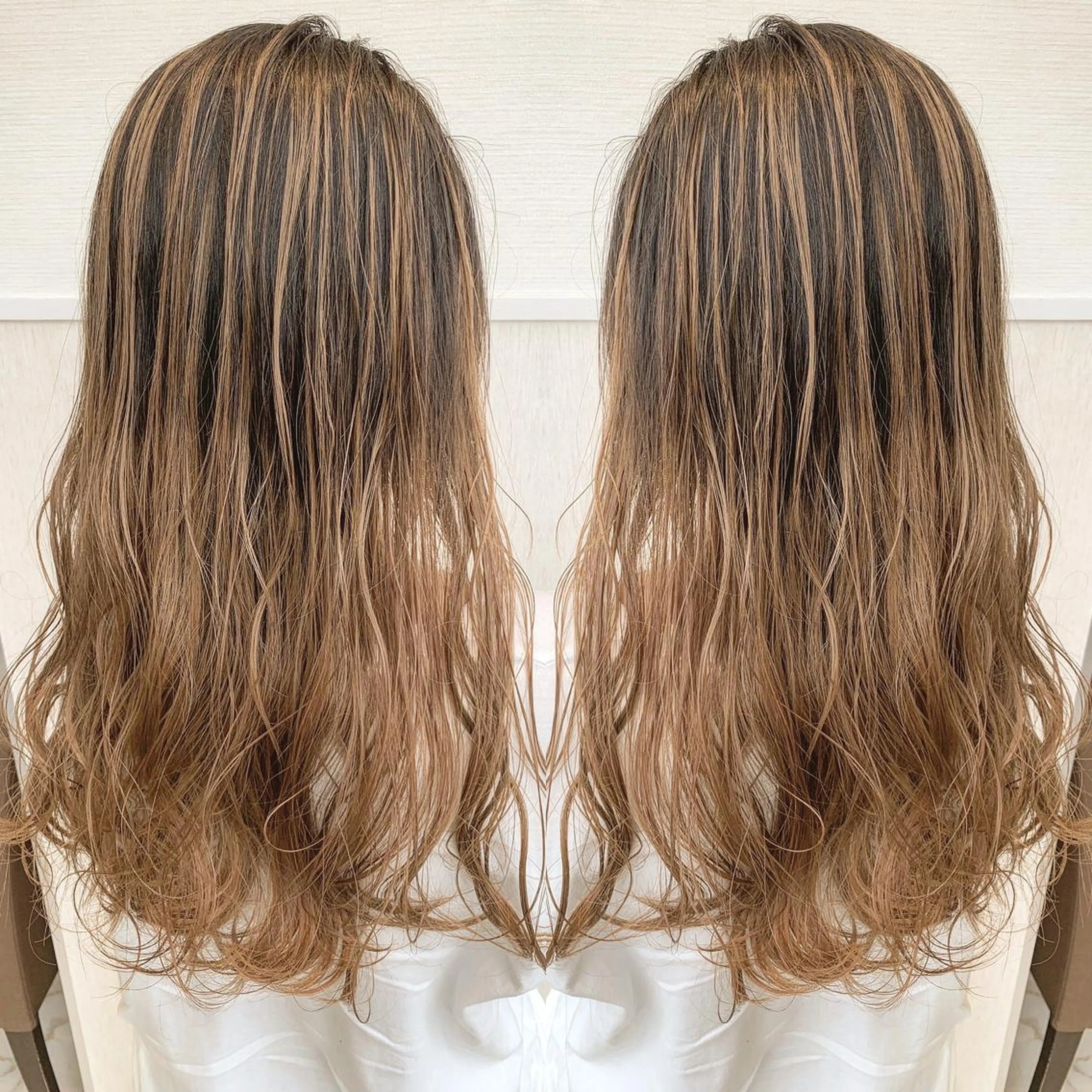 ロング カラー ヘアアレンジ 白髪ぼかしハイライト 茗荷谷駅徒歩2分のヘアスタイル