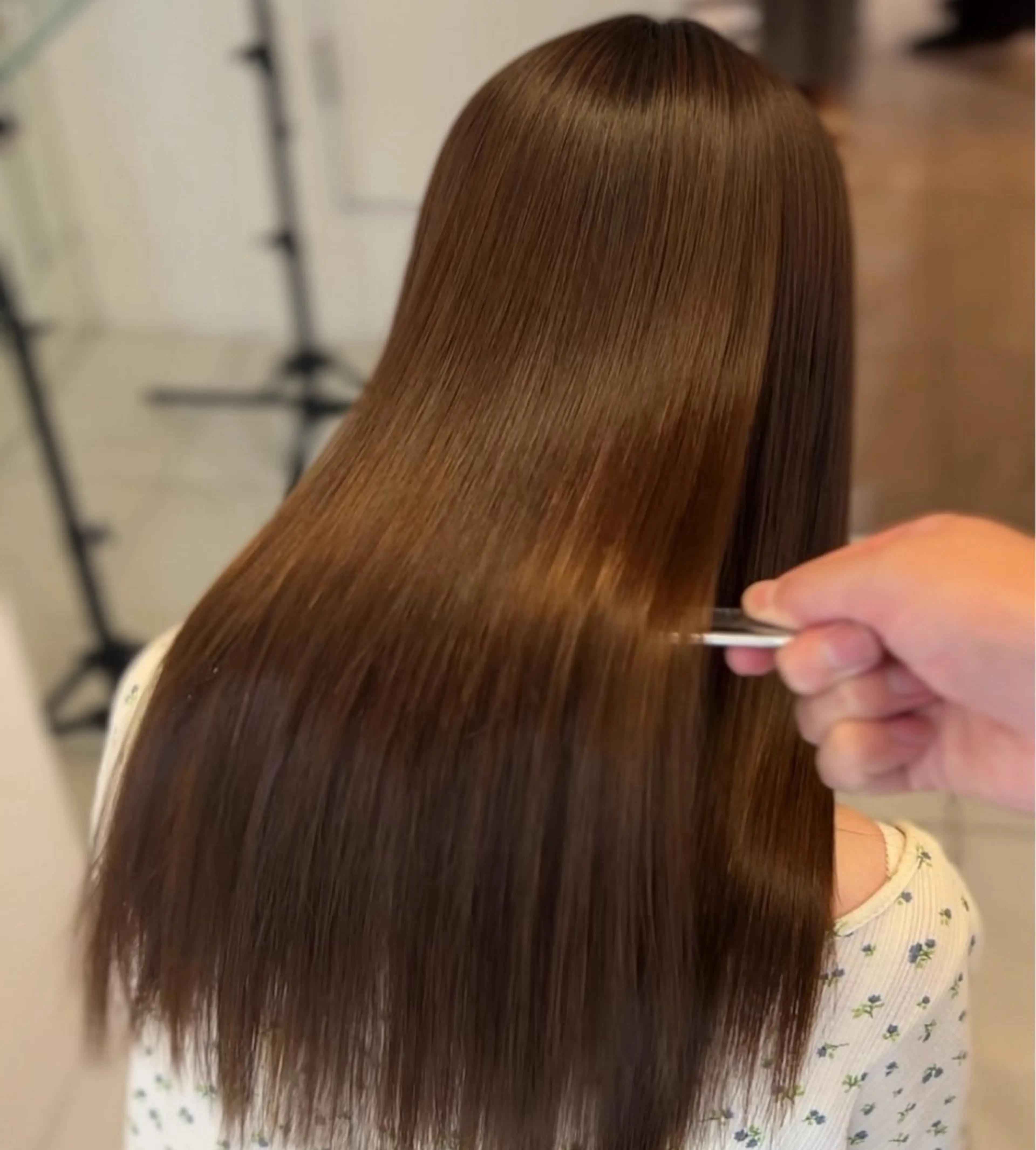 セミロング 縮毛矯正特化 髪質改善辻良輝のヘアスタイル