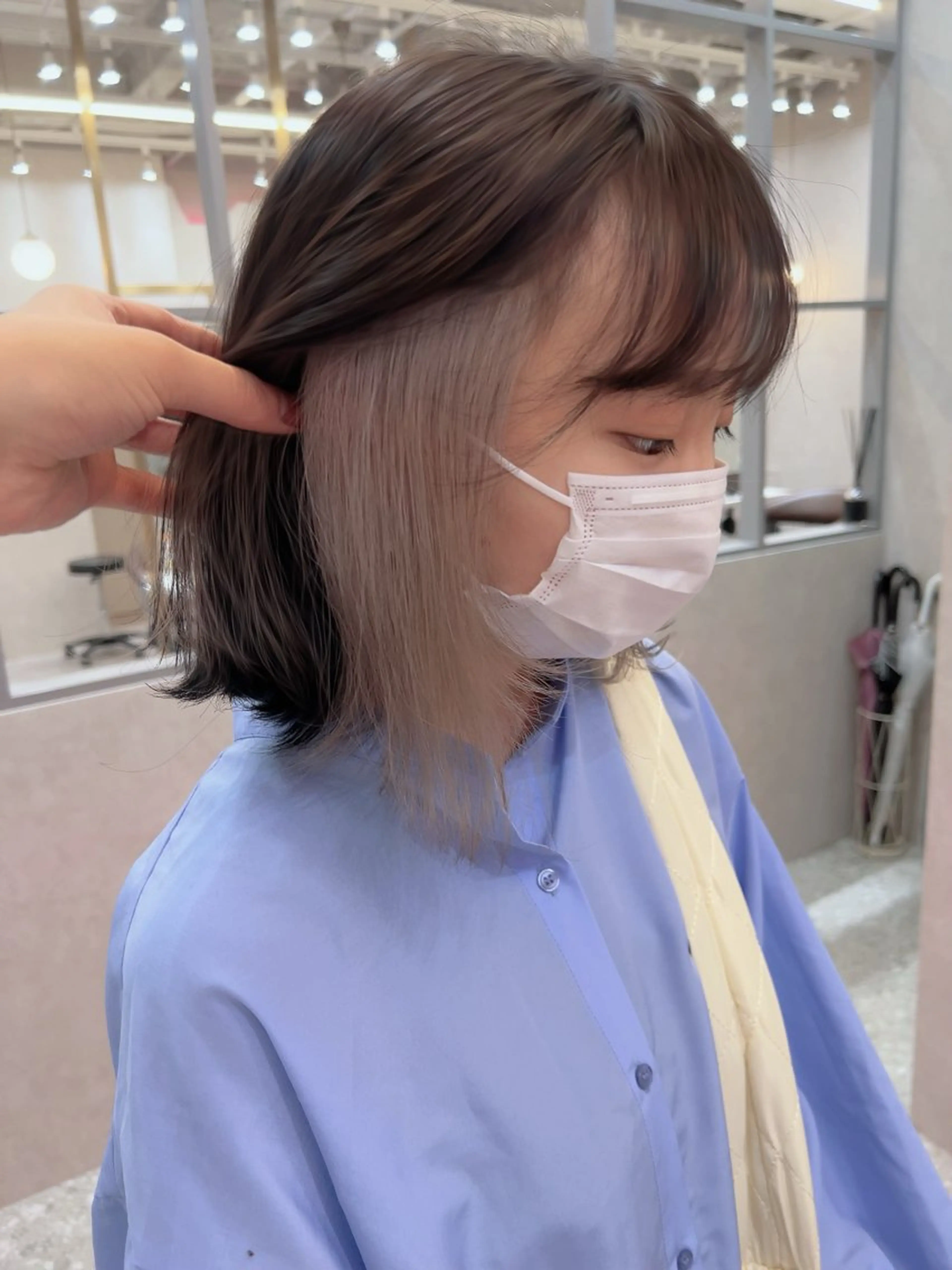 ミディアム カラー インナーカラー ヘアカラー トリートメント Aster 店長 れおん✂️のヘアスタイル