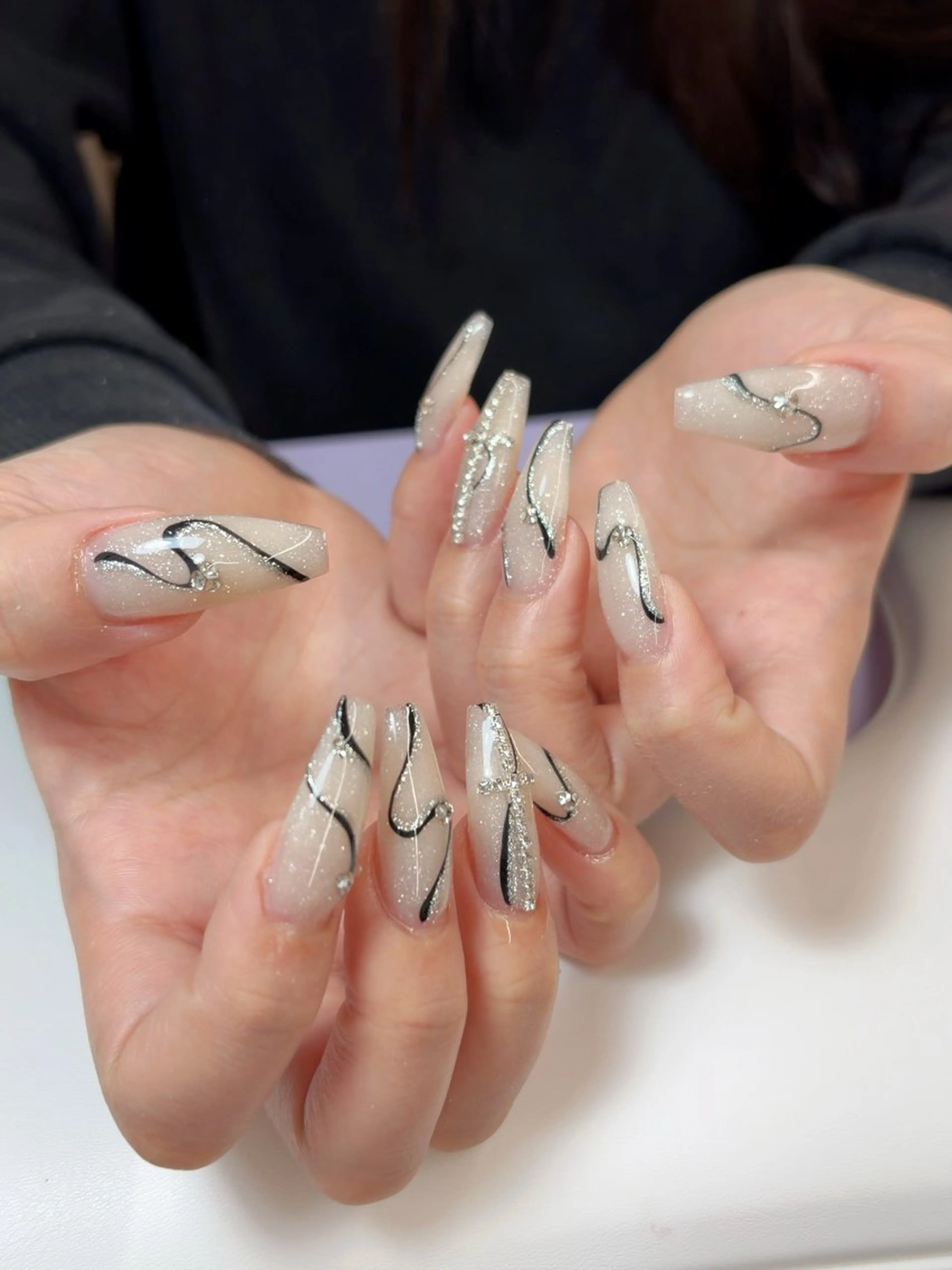 ネイル チークネイル フットネイル フレンチネイル ジェルネイル ガラスフレンチ エニ Andyのネイルデザイン