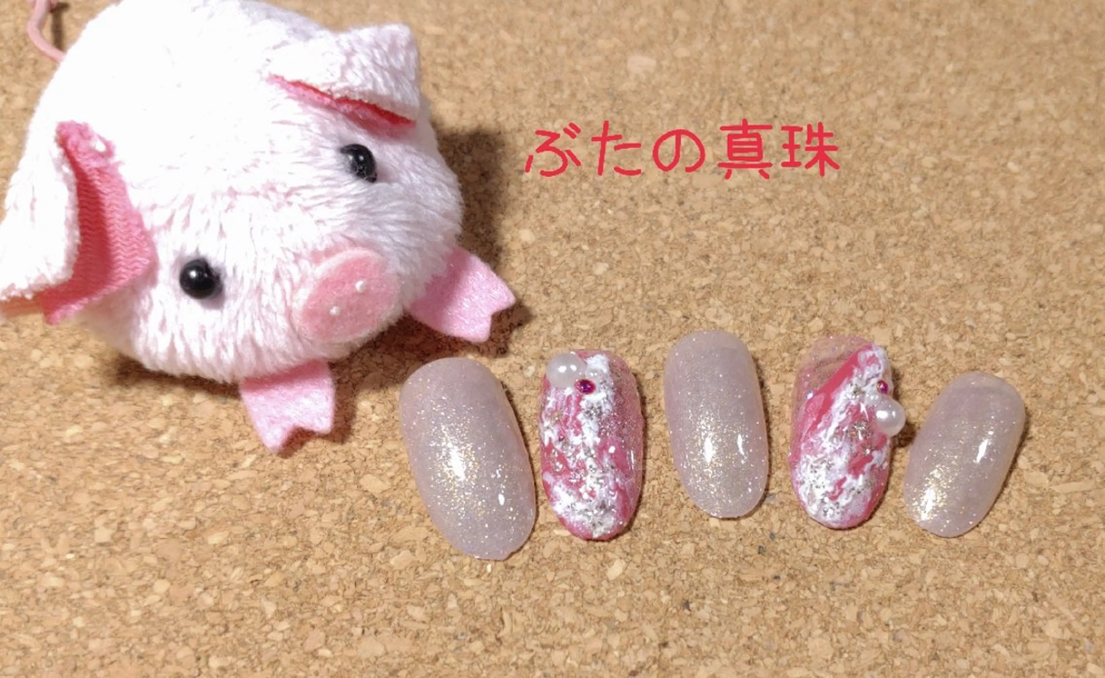 ネイル 大理石ネイル(マーブル) 春ネイル ハンドネイル 林 珠里のネイルデザイン