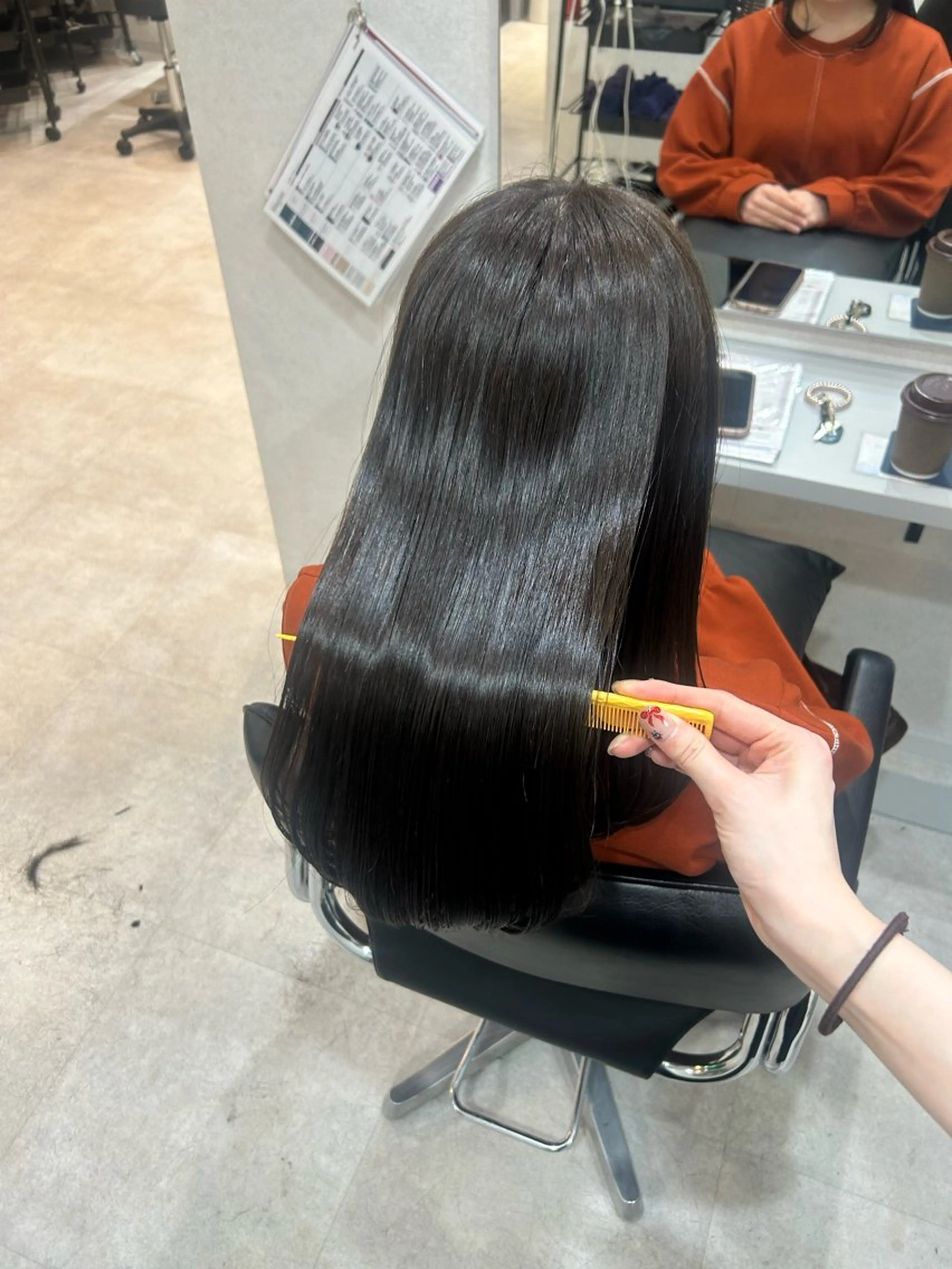 ロング ヘアカラー 柔らかい縮毛矯正/ ボブ/北林のヘアスタイル