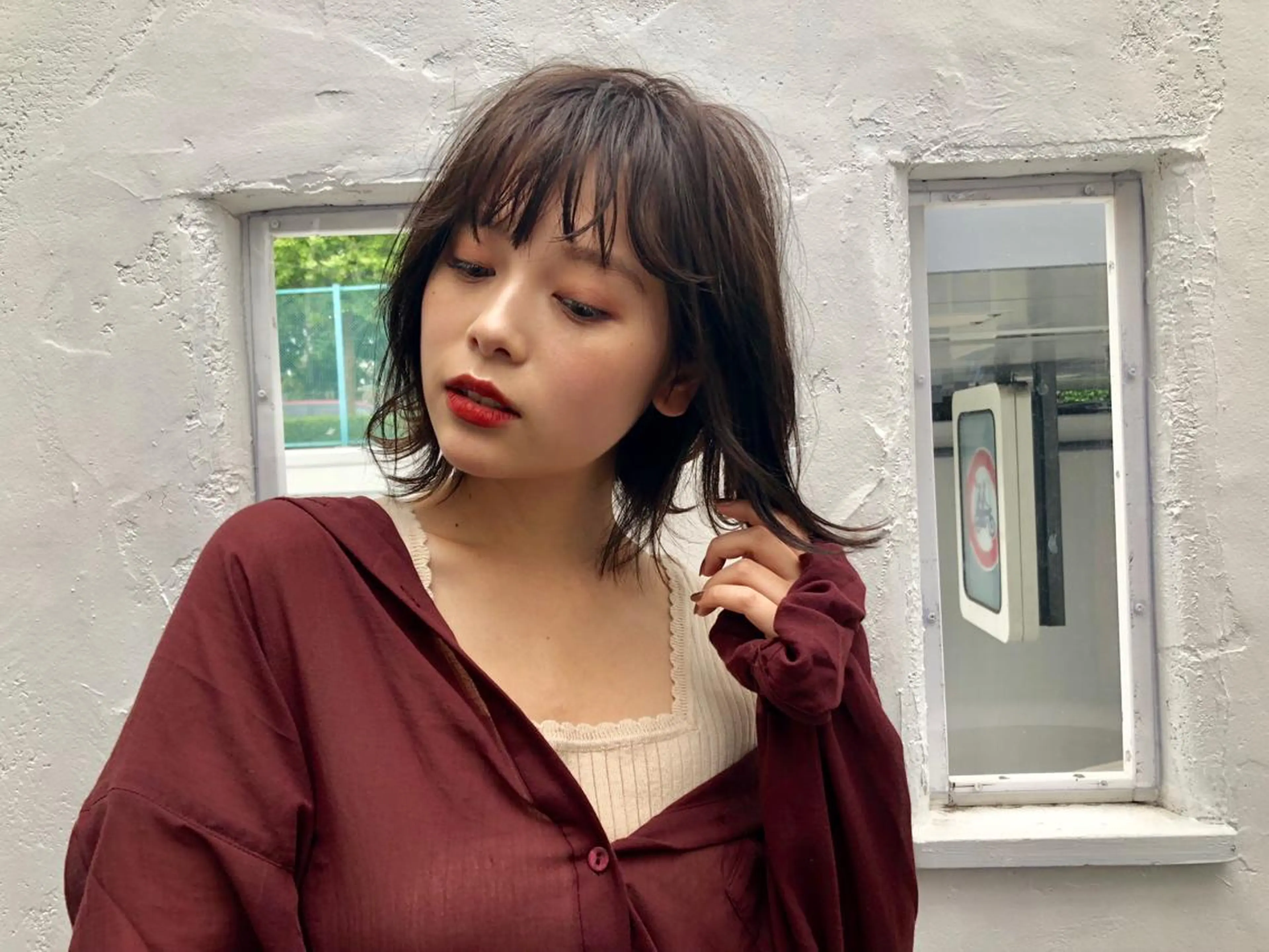 ミディアム ボブ 奥野 紗弓のヘアスタイル