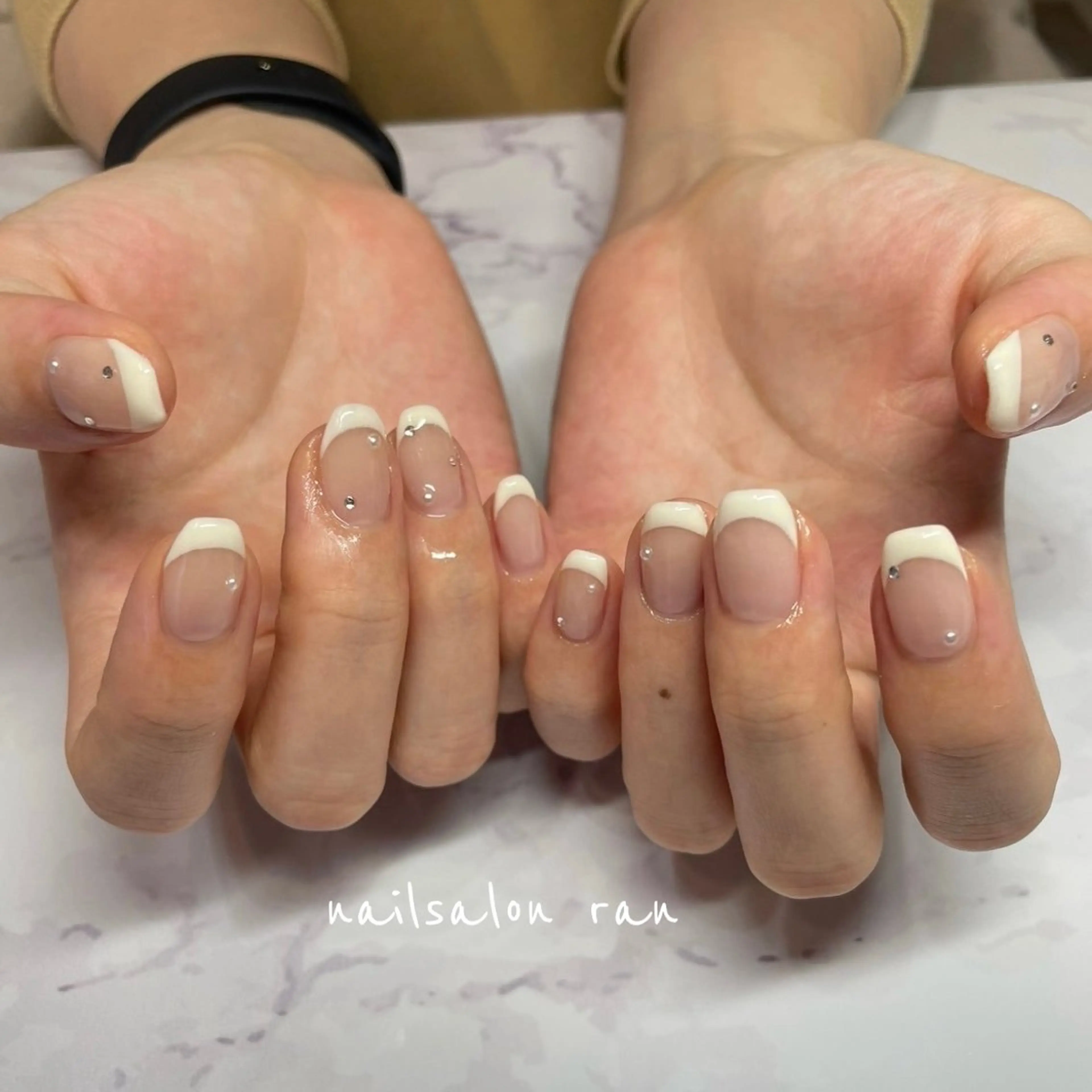 ネイル フレンチネイル ハンドネイル ハンドケア nailsalon ranのネイルデザイン