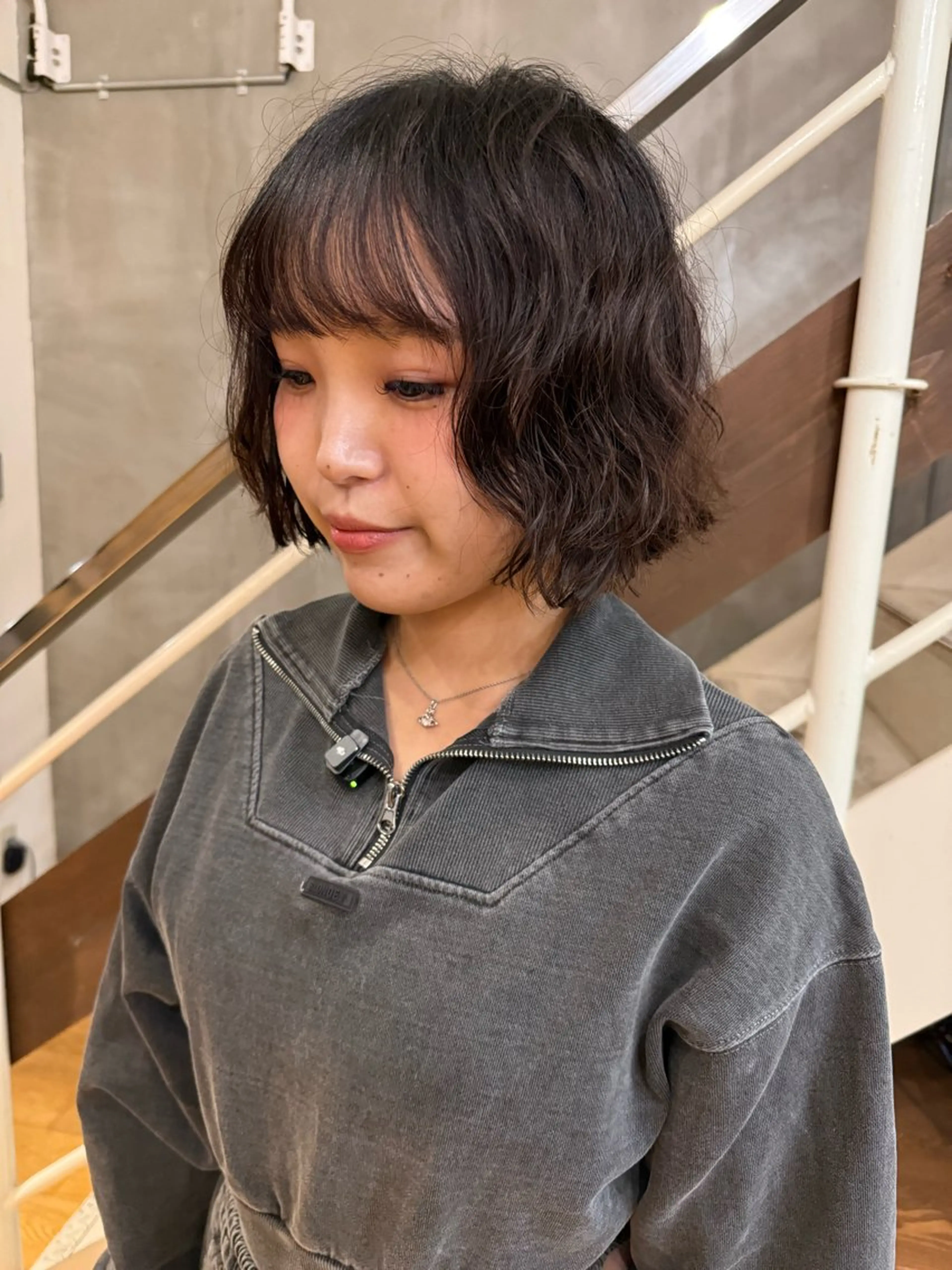 ショート パーマ ボブ 韓国風ヘア デジタルパーマ 松尾/パーマ/堀江 心斎橋/なんばのヘアスタイル