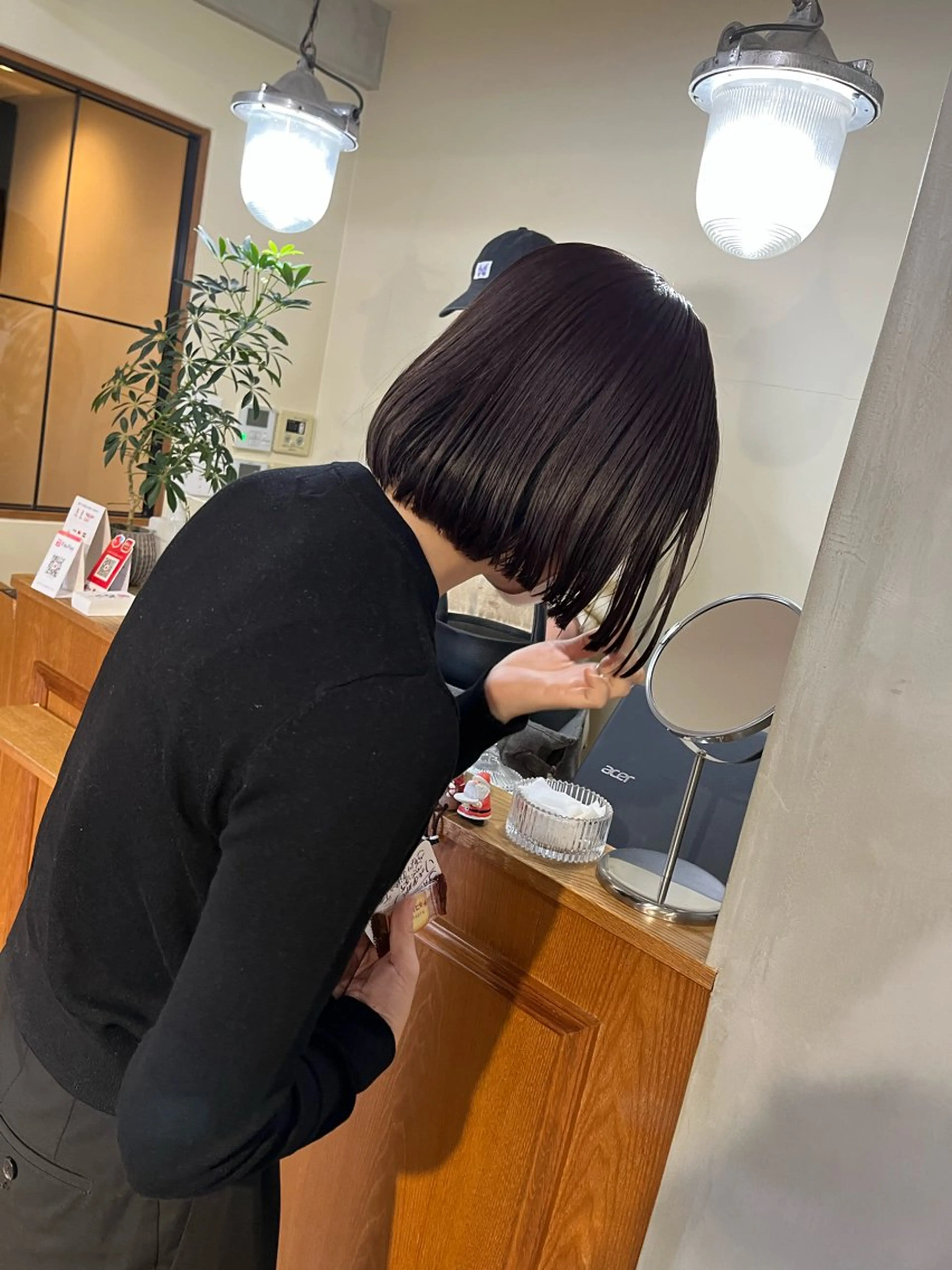 ショート ボブ 薬院:今泉/上川美幸 ボブ/顔周りレイヤーのヘアスタイル