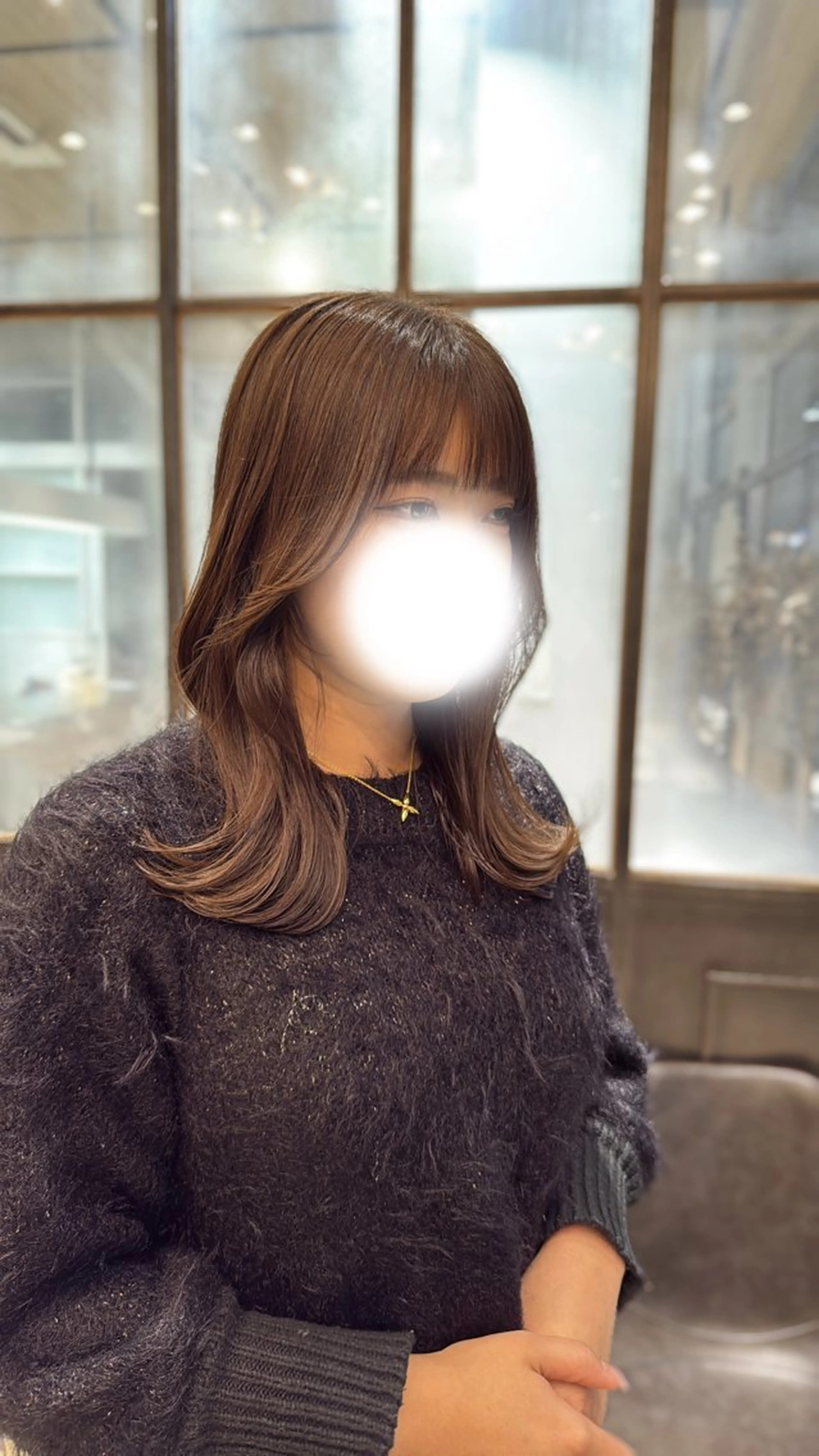 ミディアム カット ヘアカラー レイヤーカット /momocaのヘアスタイル