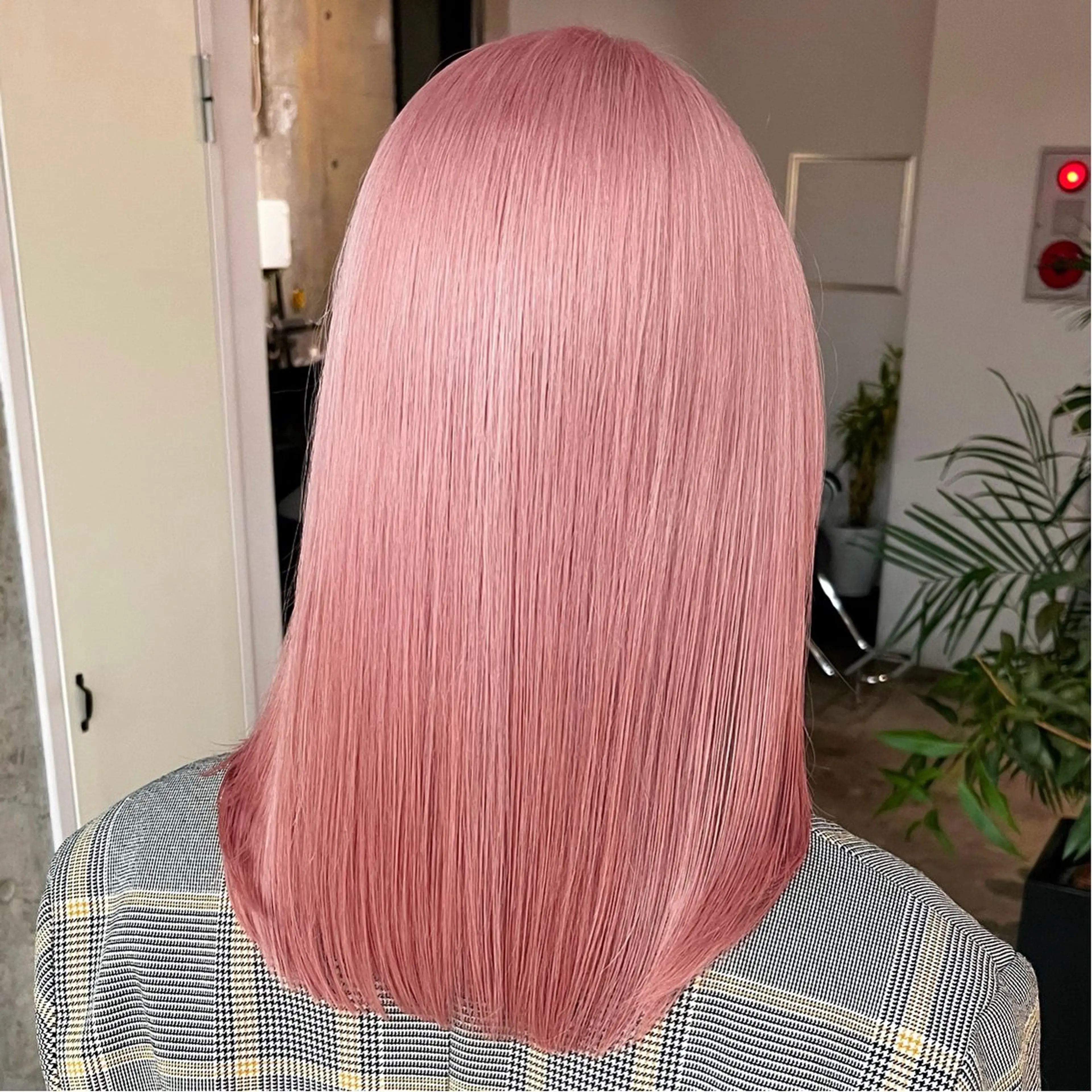 ロング カラー 透明感カラー オレンジ 縮毛矯正 ヘアカラー トリートメント ムツキ/品のある 艶カラー/縮毛矯正のヘアスタイル