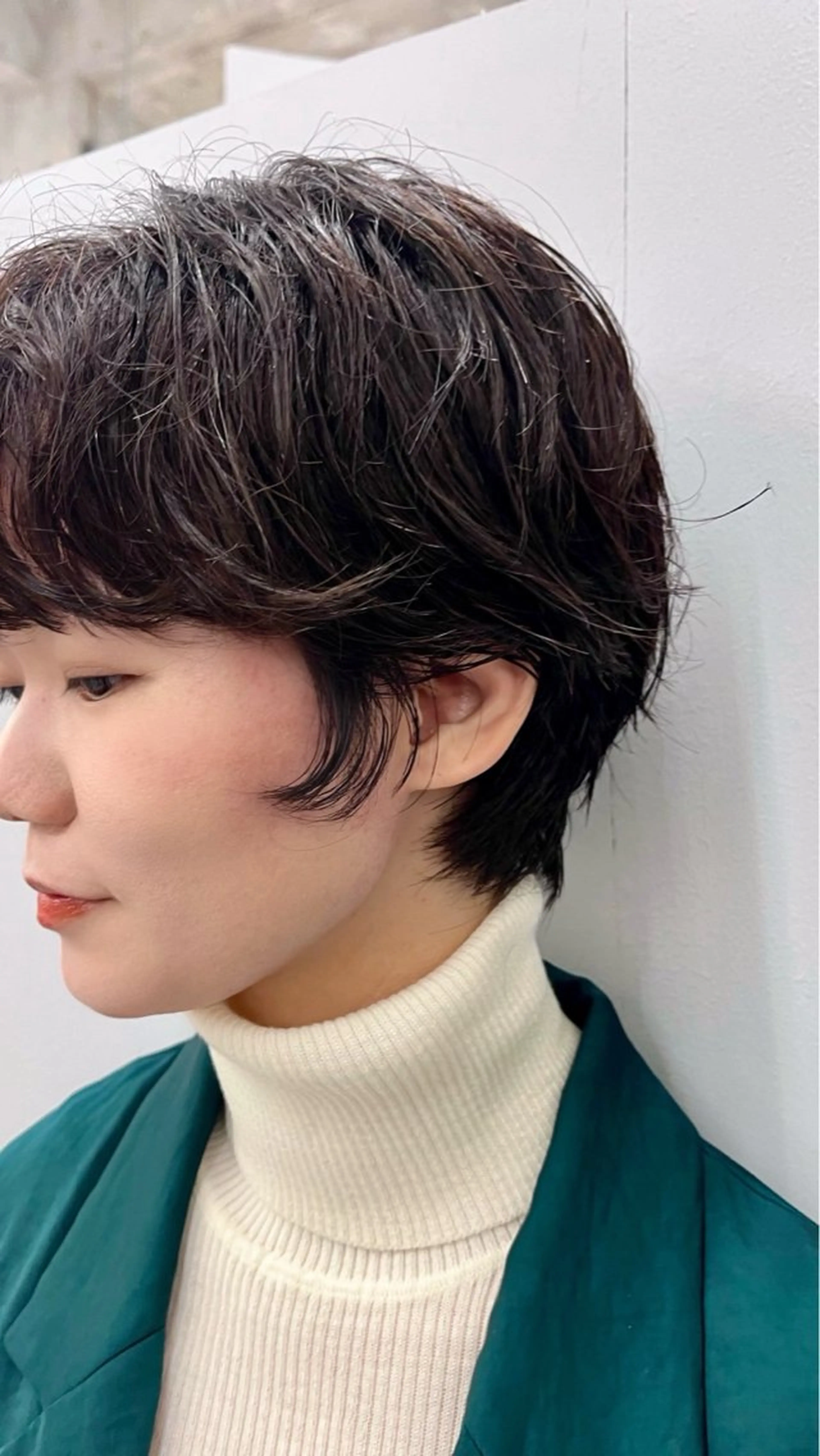 ショート パーマ ショートヘア カット パーマ ヘッドスパ 朝が楽なパーマ 🌱ショート/緒方椋のヘアスタイル