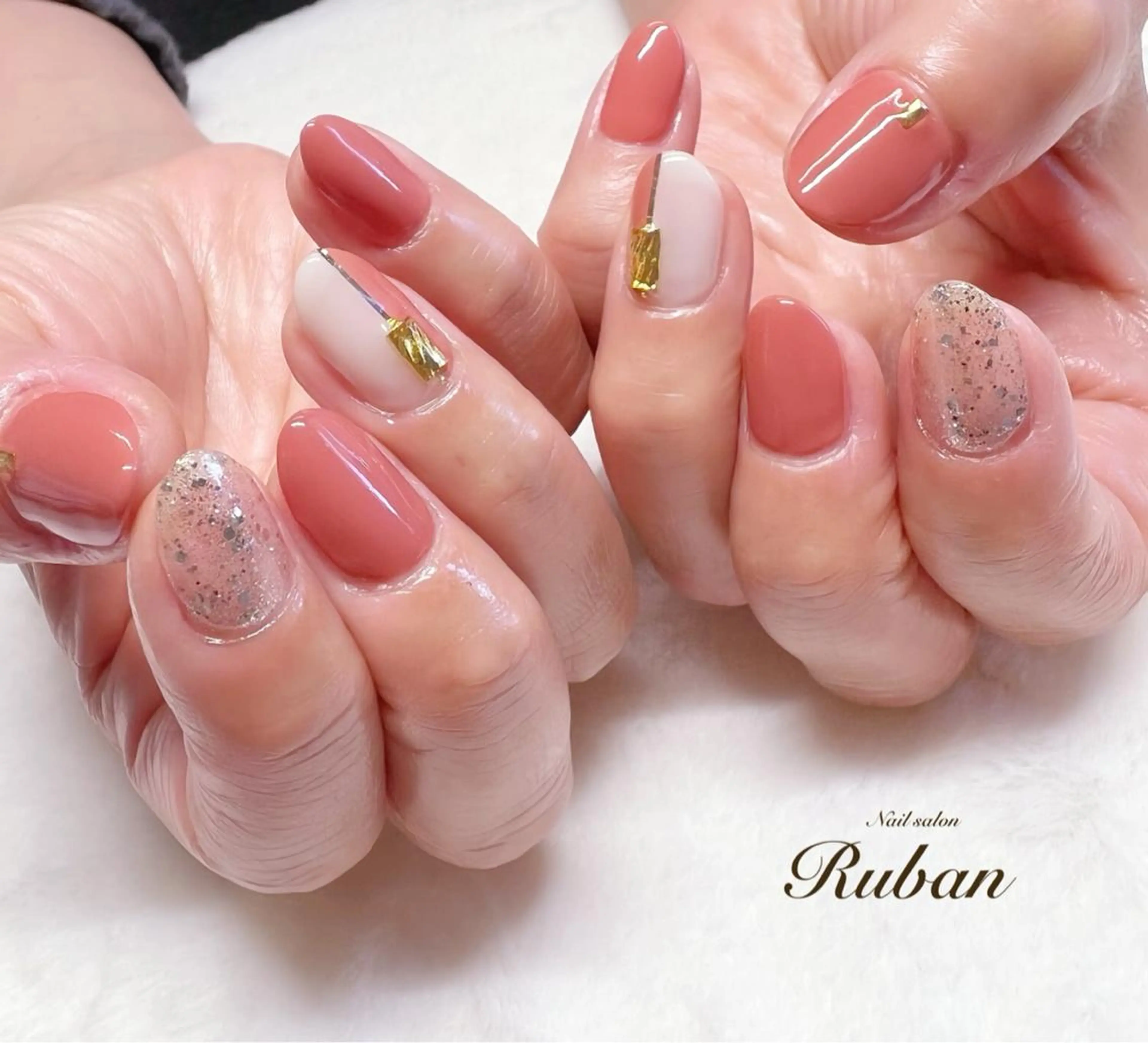 ネイル 入学式 卒業式 シンプルネイル Nail salon Rubanのネイルデザイン