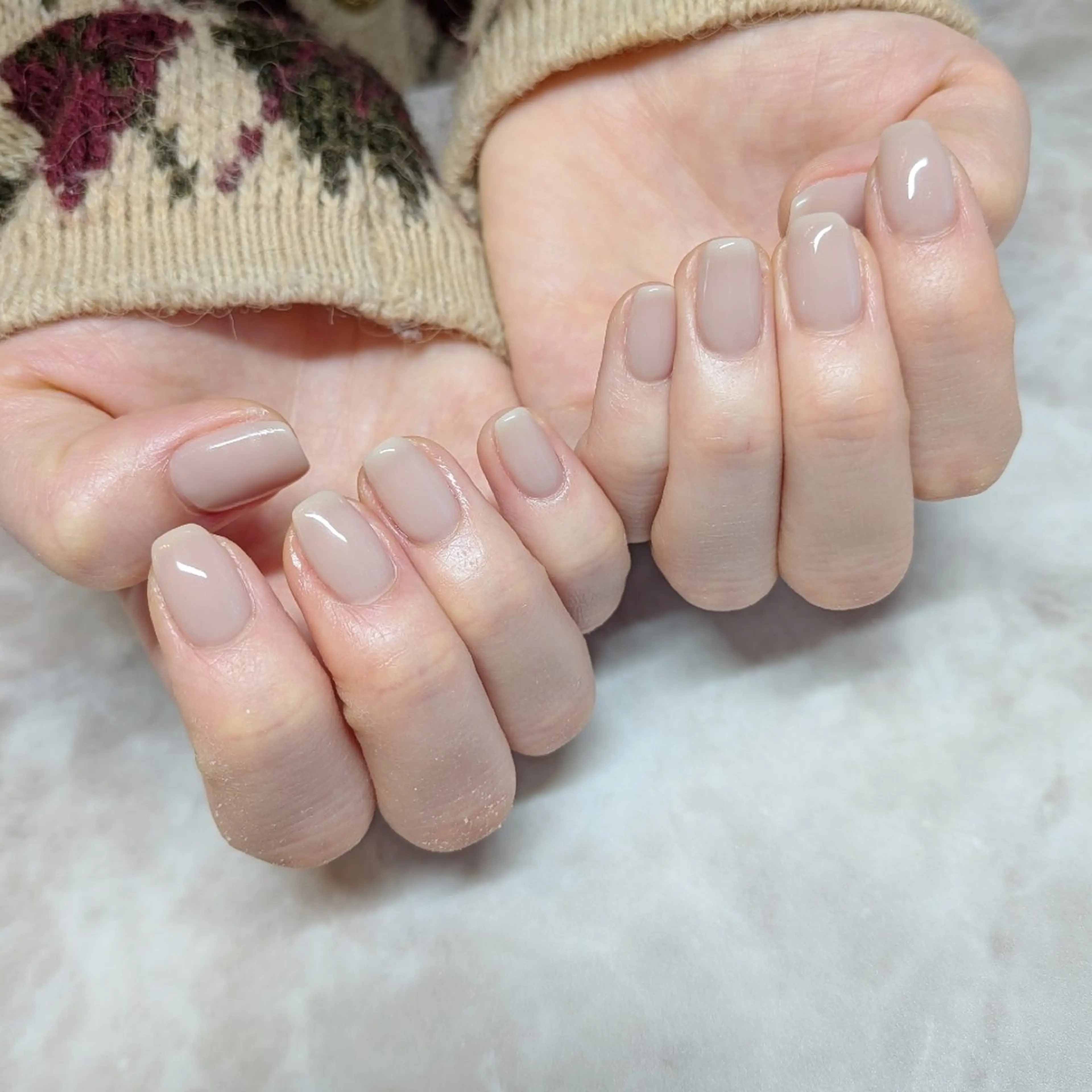 ネイル オフィスネイル ワンカラーネイル ハンドネイル Shanti🩵 NARITAのネイルデザイン