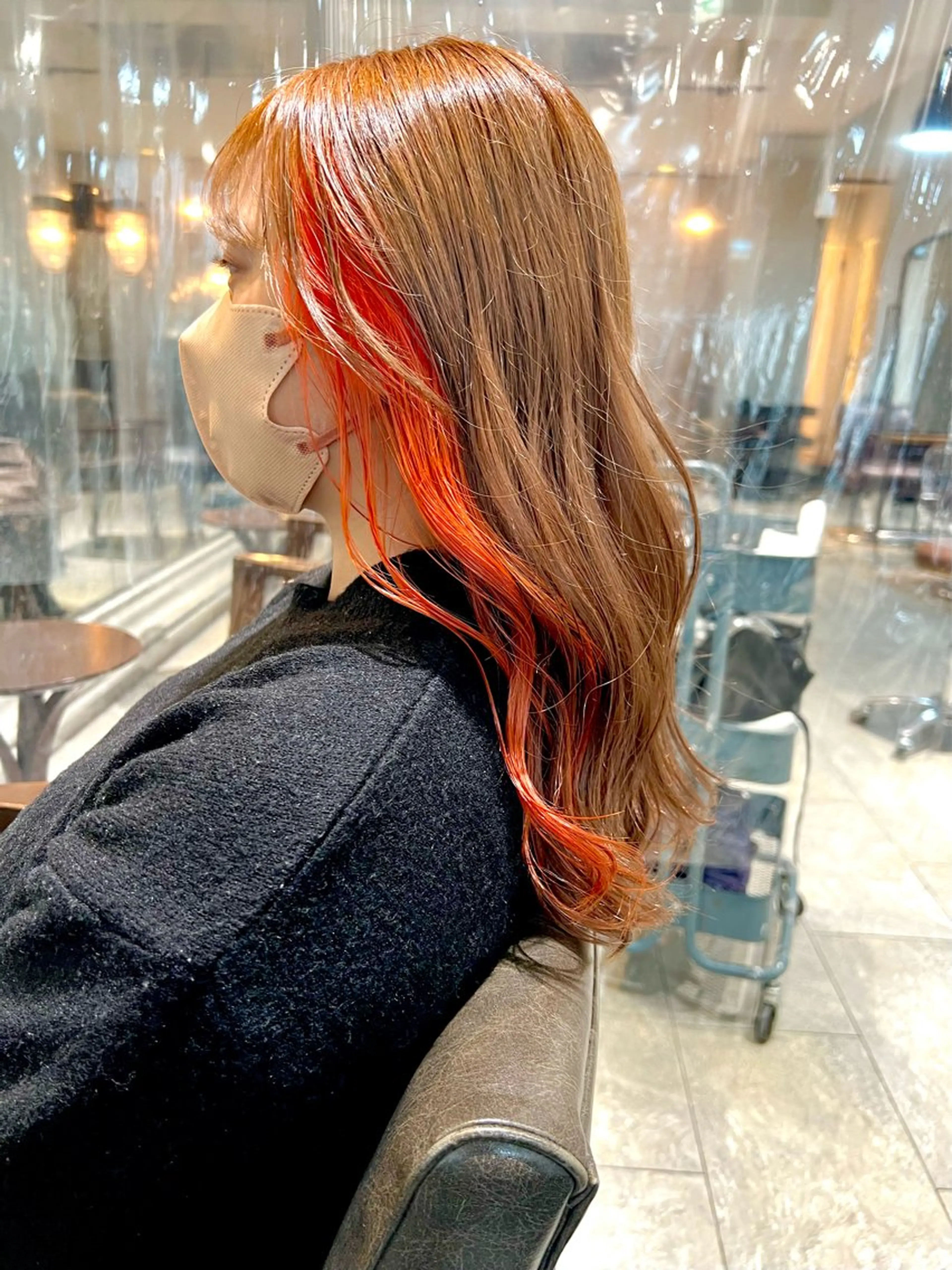 ロング カラー ヘアアレンジ ヘアカラー トリートメント ヘッドスパ ヘアセット 🌈インナーカラー ‘ショウマ’🌈のヘアスタイル