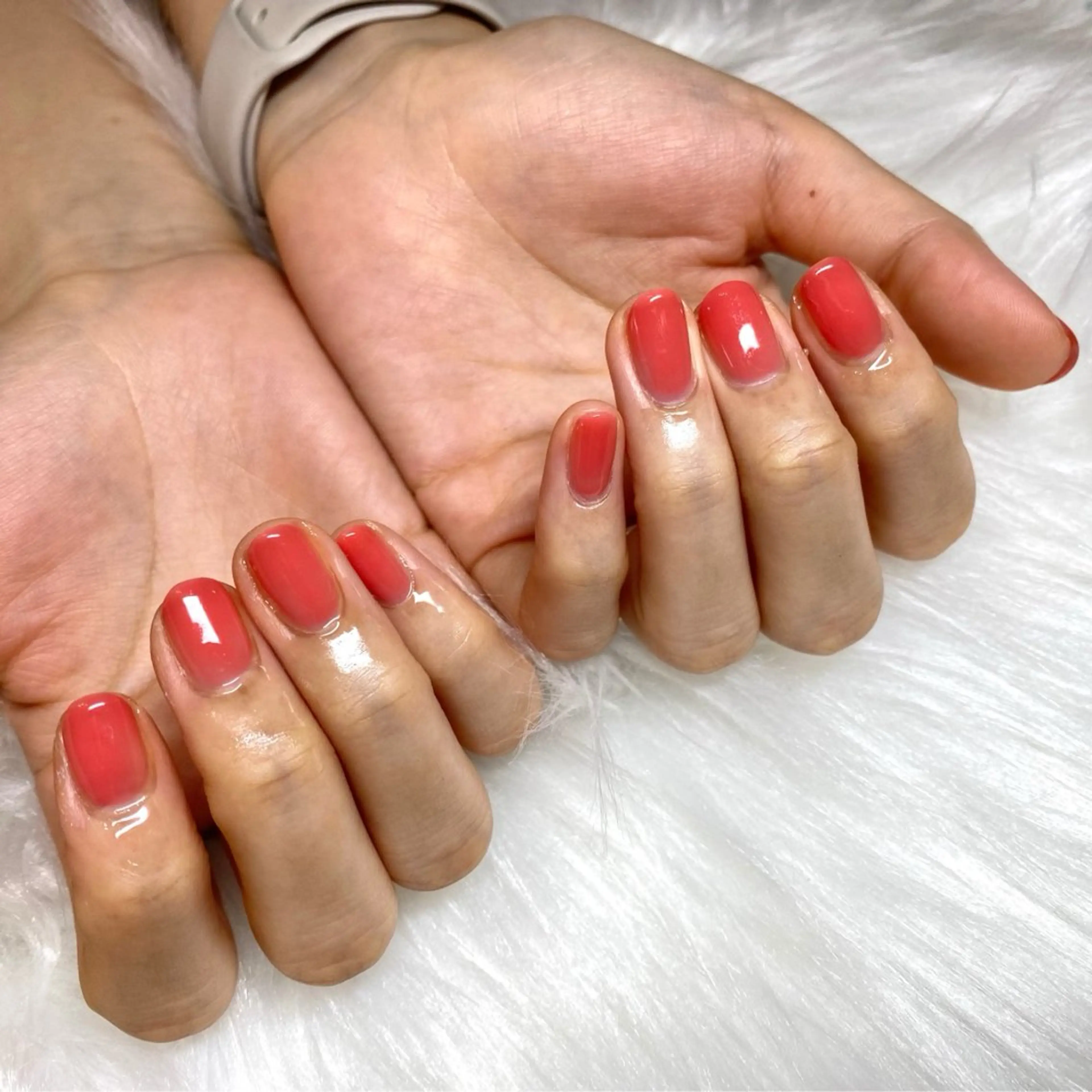 ネイル ワンカラーネイル ピンク ショートネイル シンプルネイル HARU nailのネイルデザイン