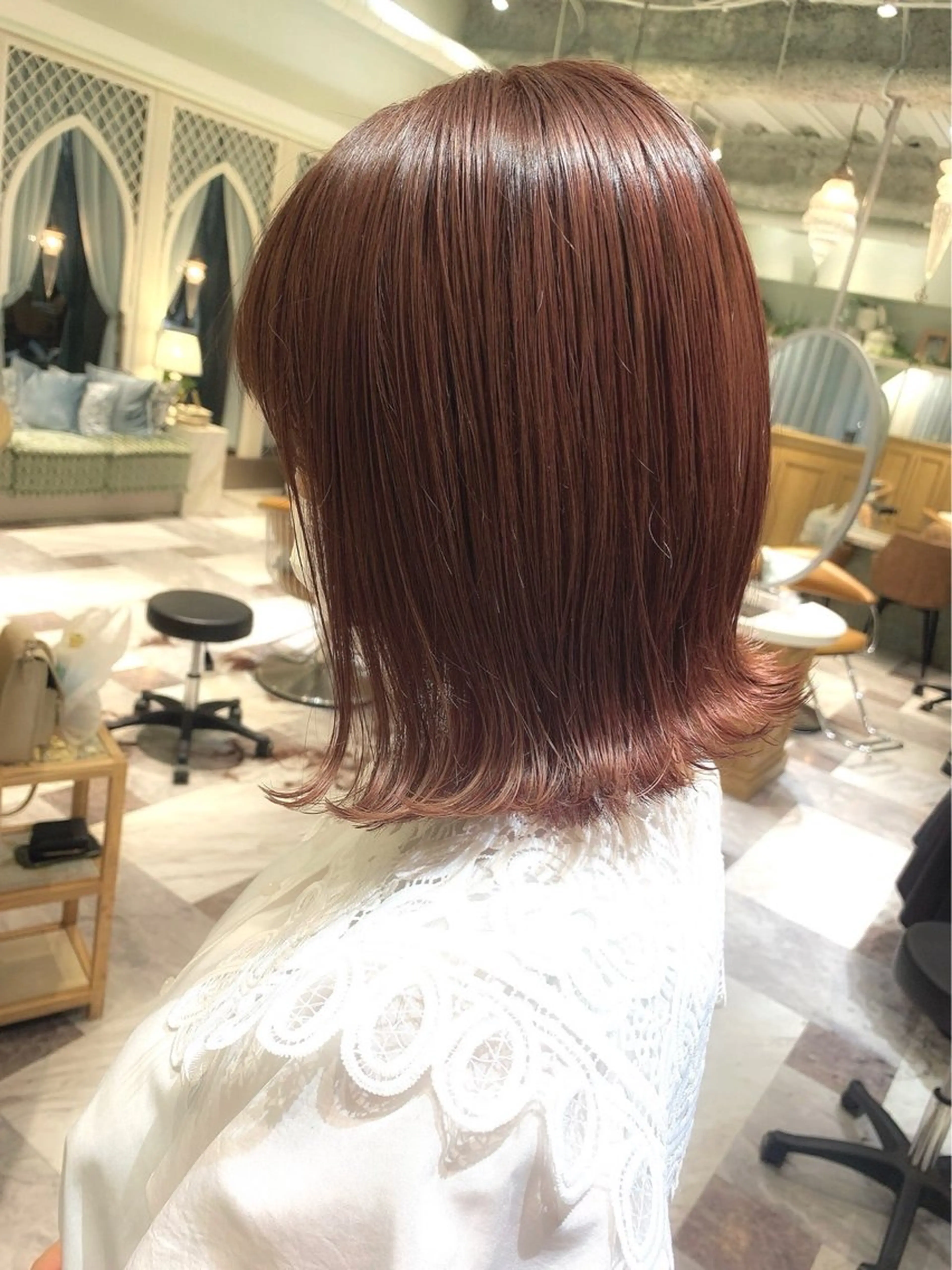 ミディアム カラー ヘアカラー トリートメント 藤田 天河のヘアスタイル