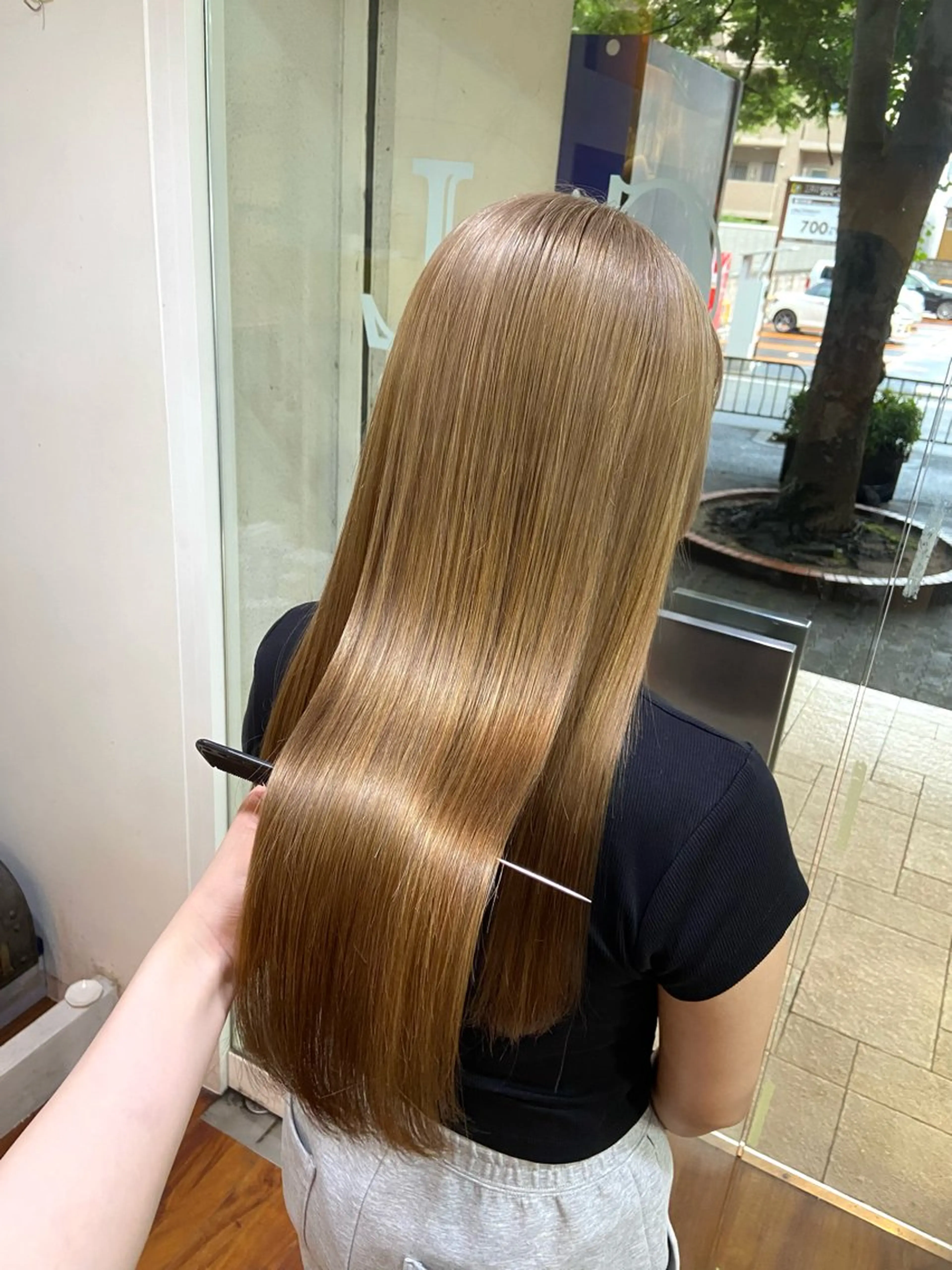 ロング カラー カット 縮毛矯正 トリートメント 髪質改善/透明感 カラー/西川奈穂のヘアスタイル