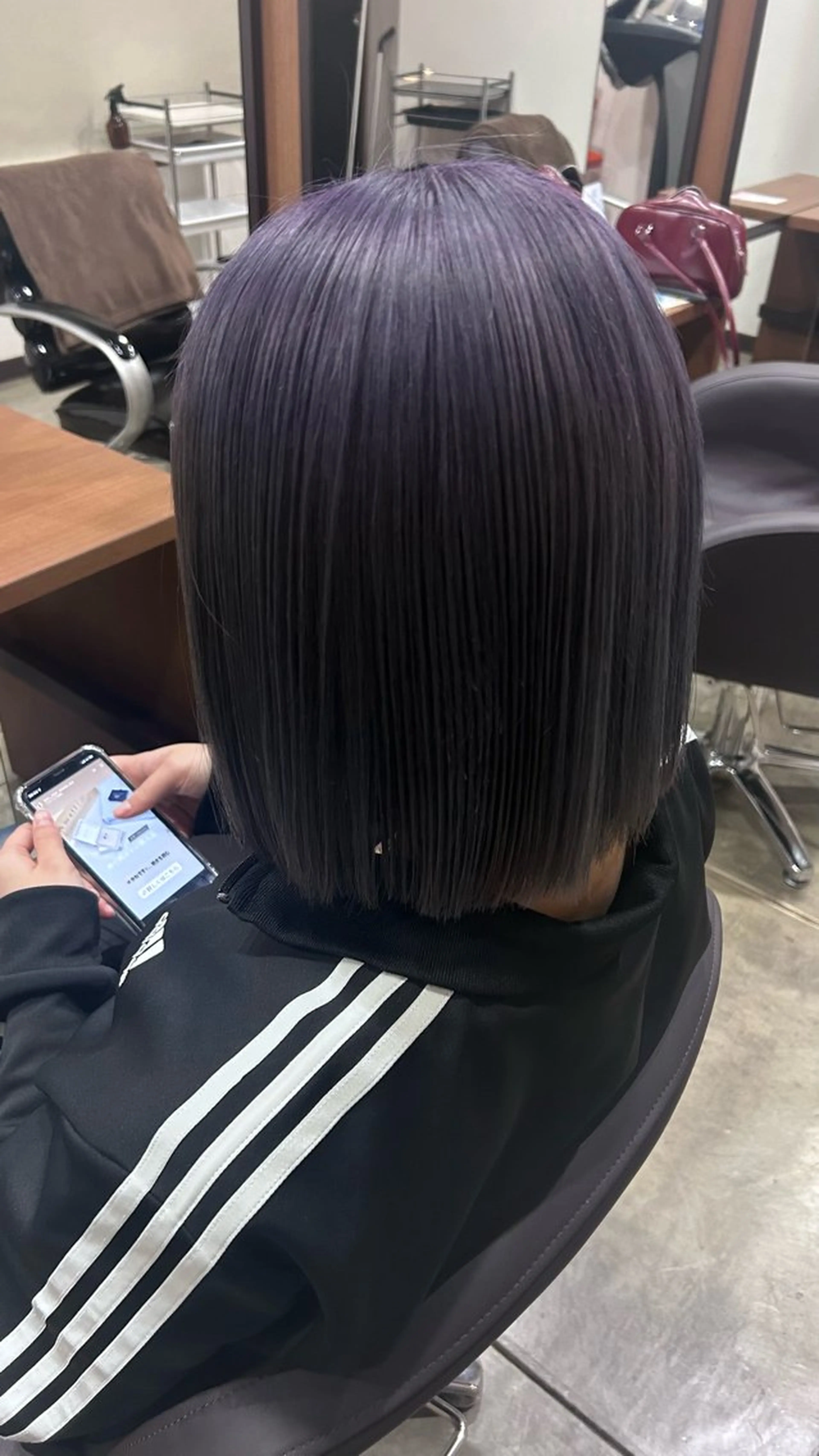 ミディアム カラー ヘアカラー 中島 万凜のヘアスタイル